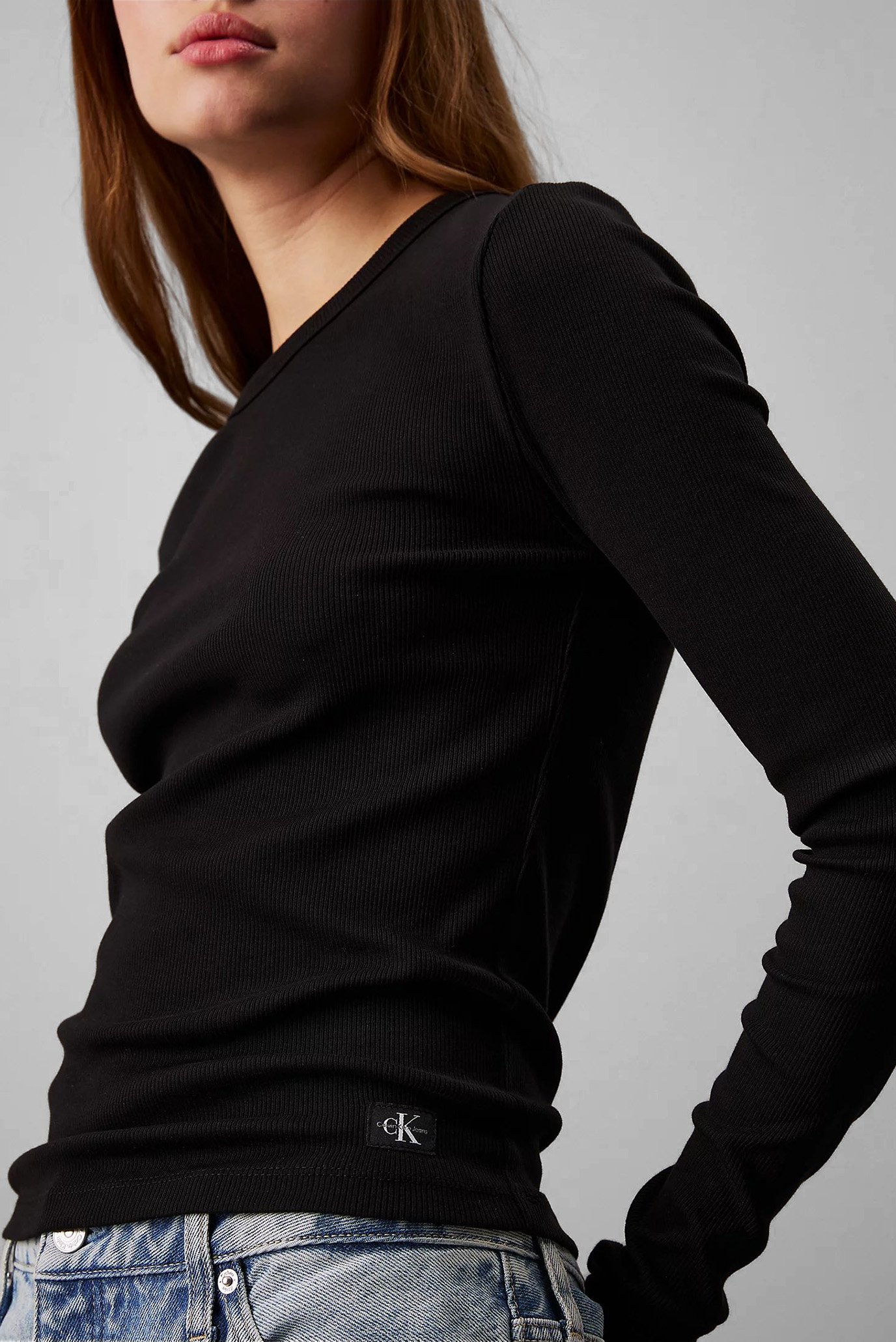 Лонгслив WOVEN LABEL RIB LONG SLEEVE 4