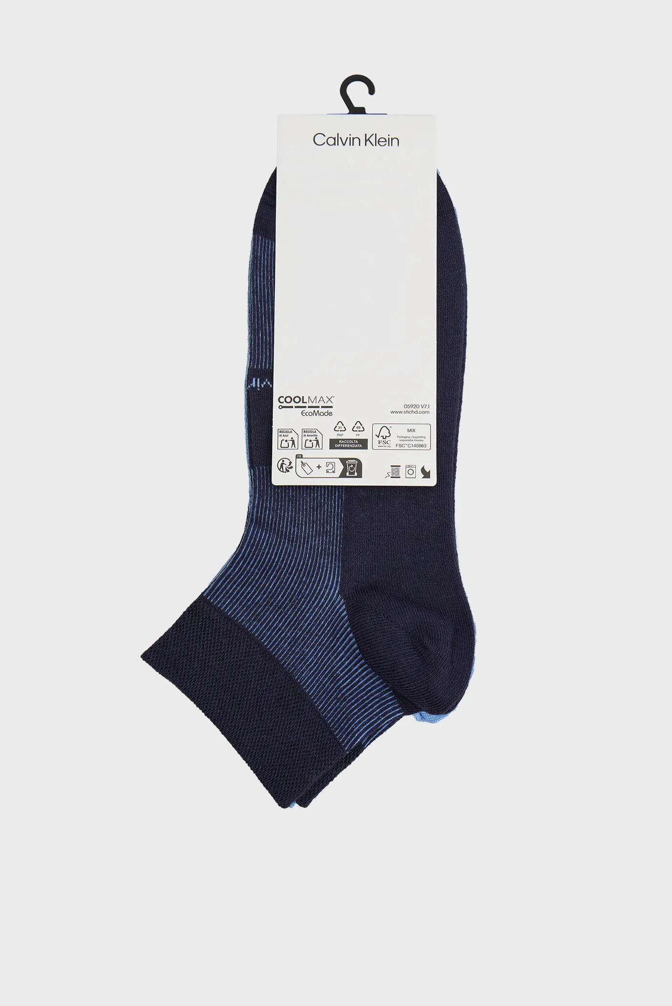 Носки CK MEN QUARTER 2P SUMMER RIB 3