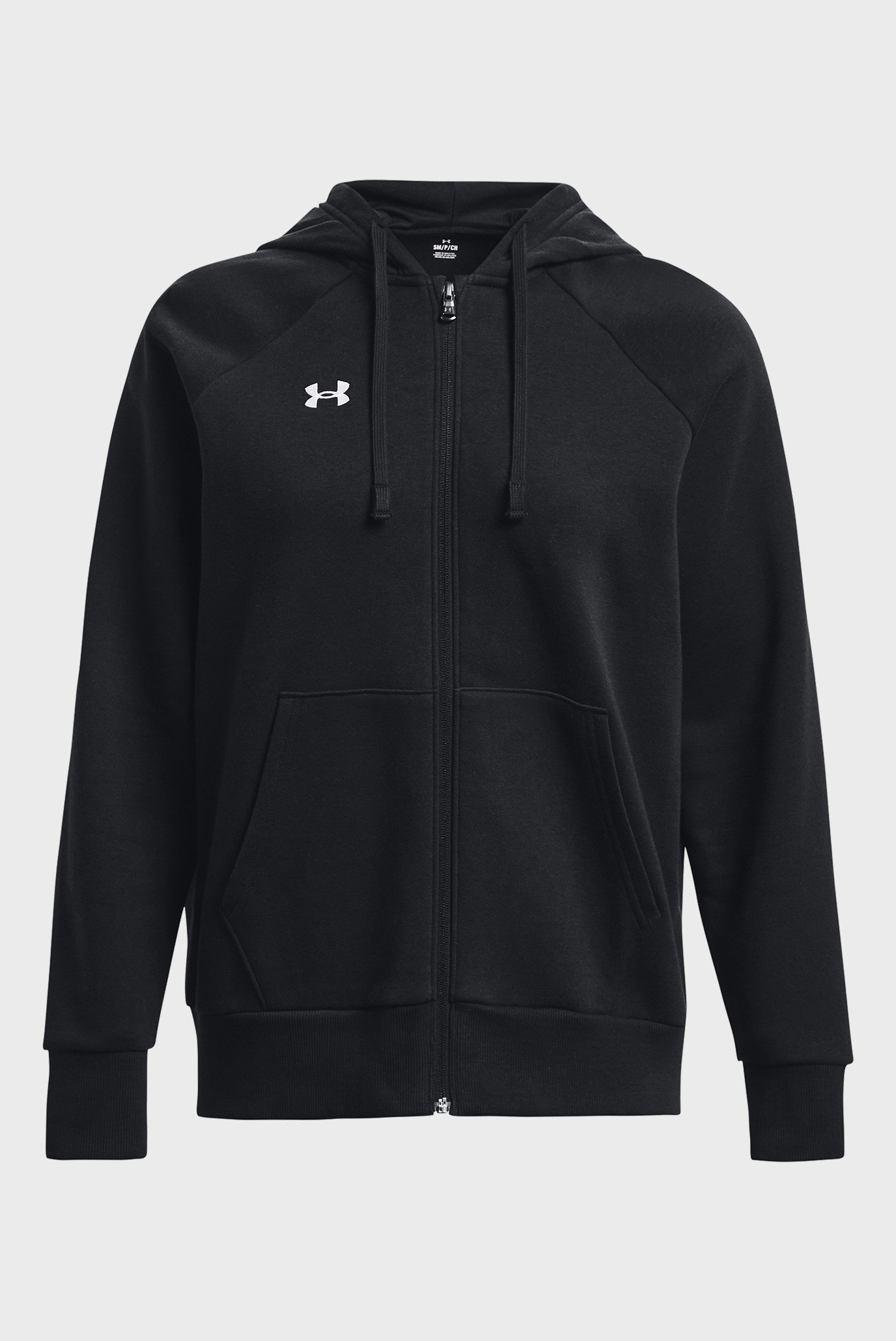 Женское черное худи UA Rival Fleece FZ Hoodie 5