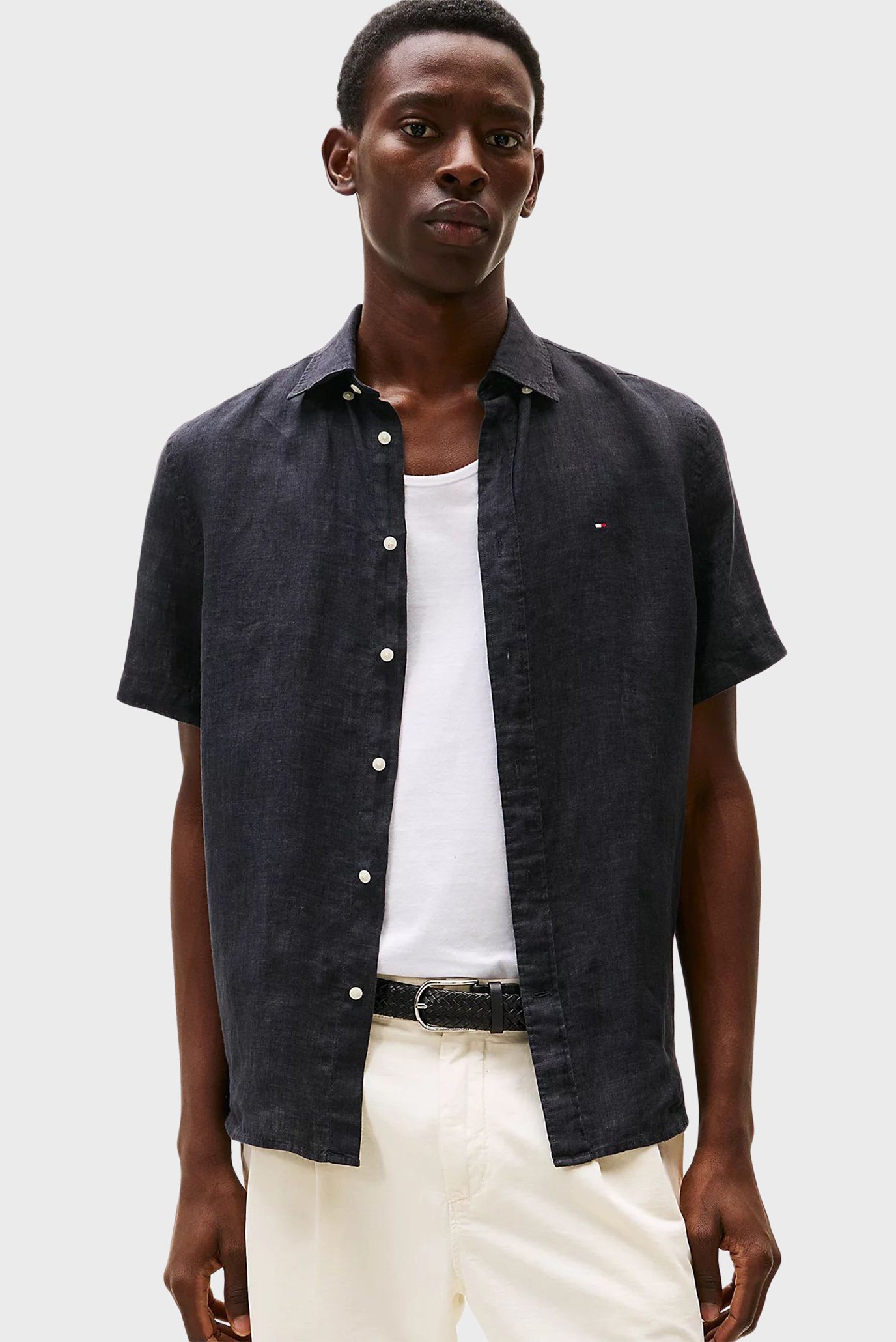 Рубашка с коротким рукавом PIGMENT DYED LINEN RF SHIRT S S 1