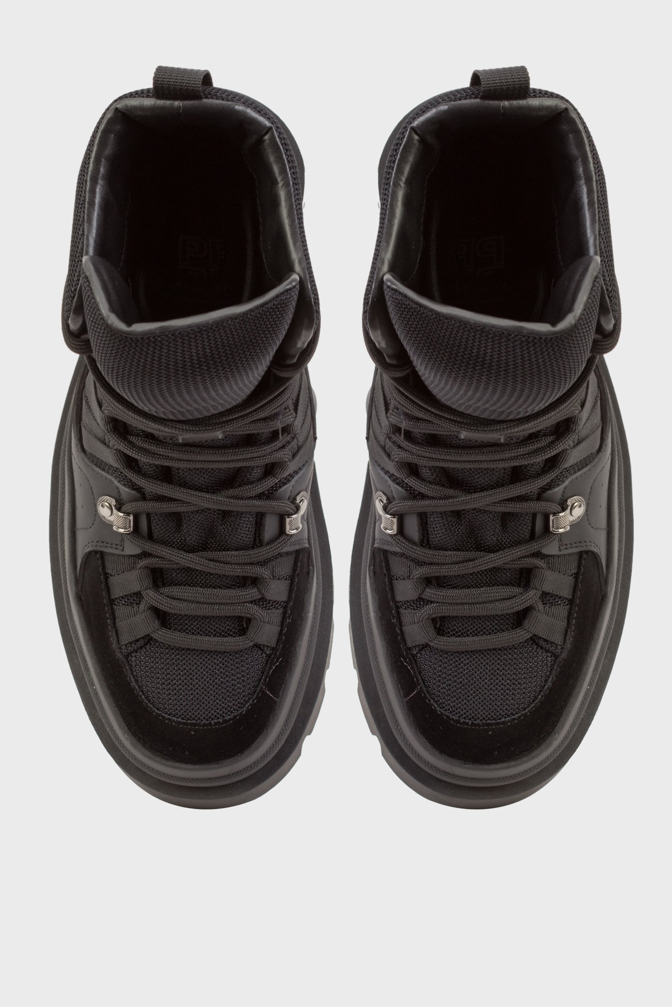 Женские черные кожаные хайкеры Gazania 4