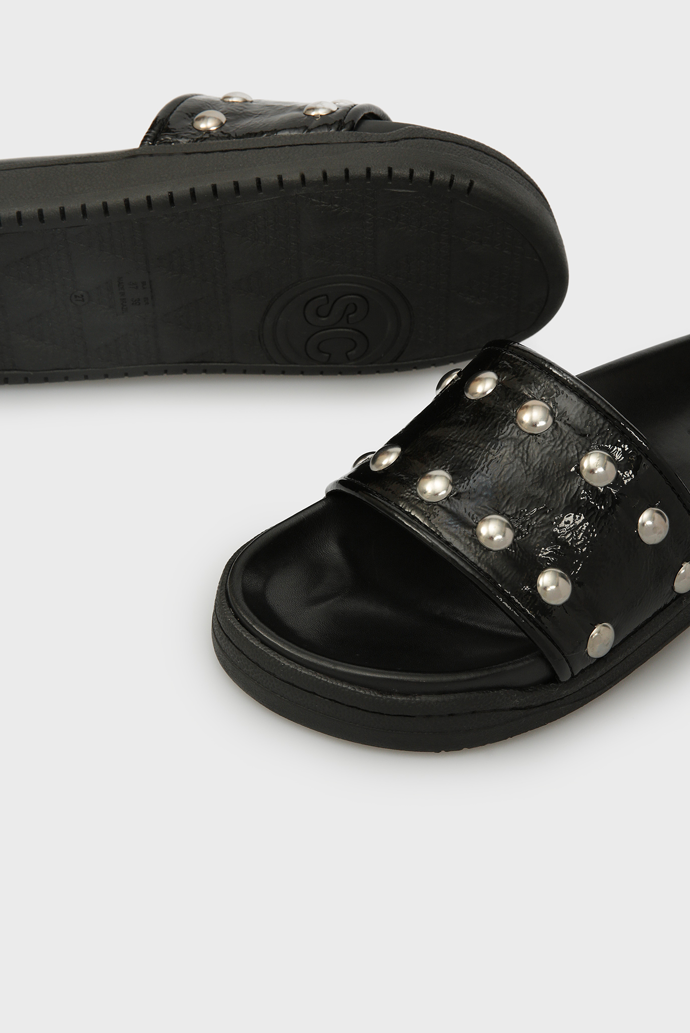 Женские черные слайдеры 7