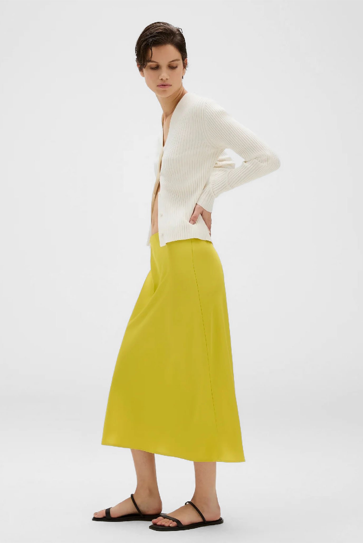 Юбка MATTE SHINE SATIN MIDI SKIRT 5