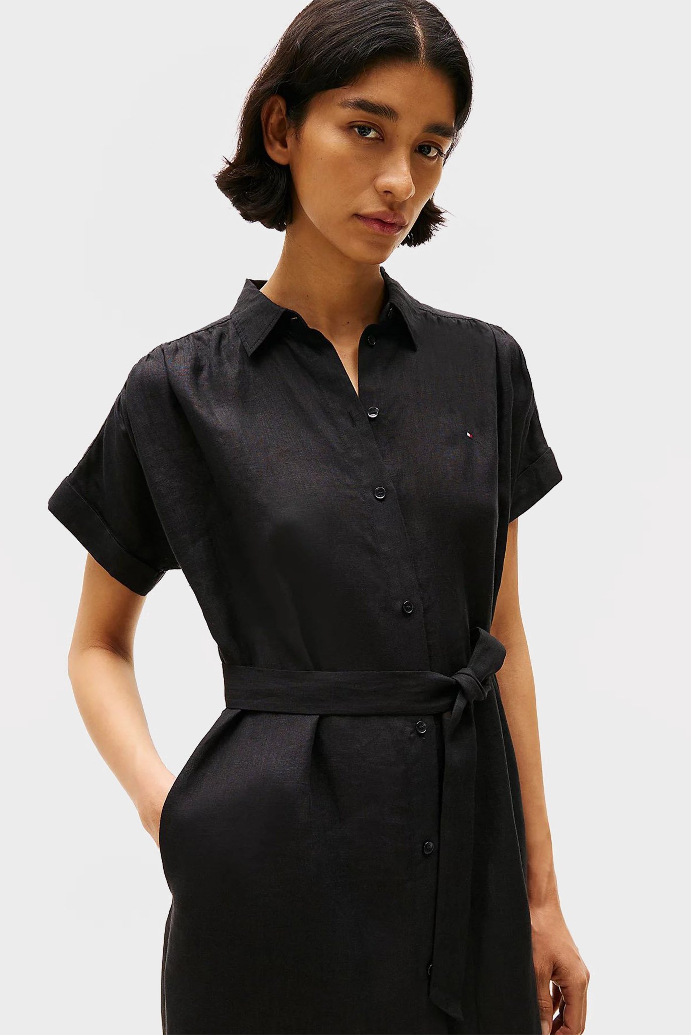 Платье ESS LINEN S S MIDI SHIRT DRESS 2