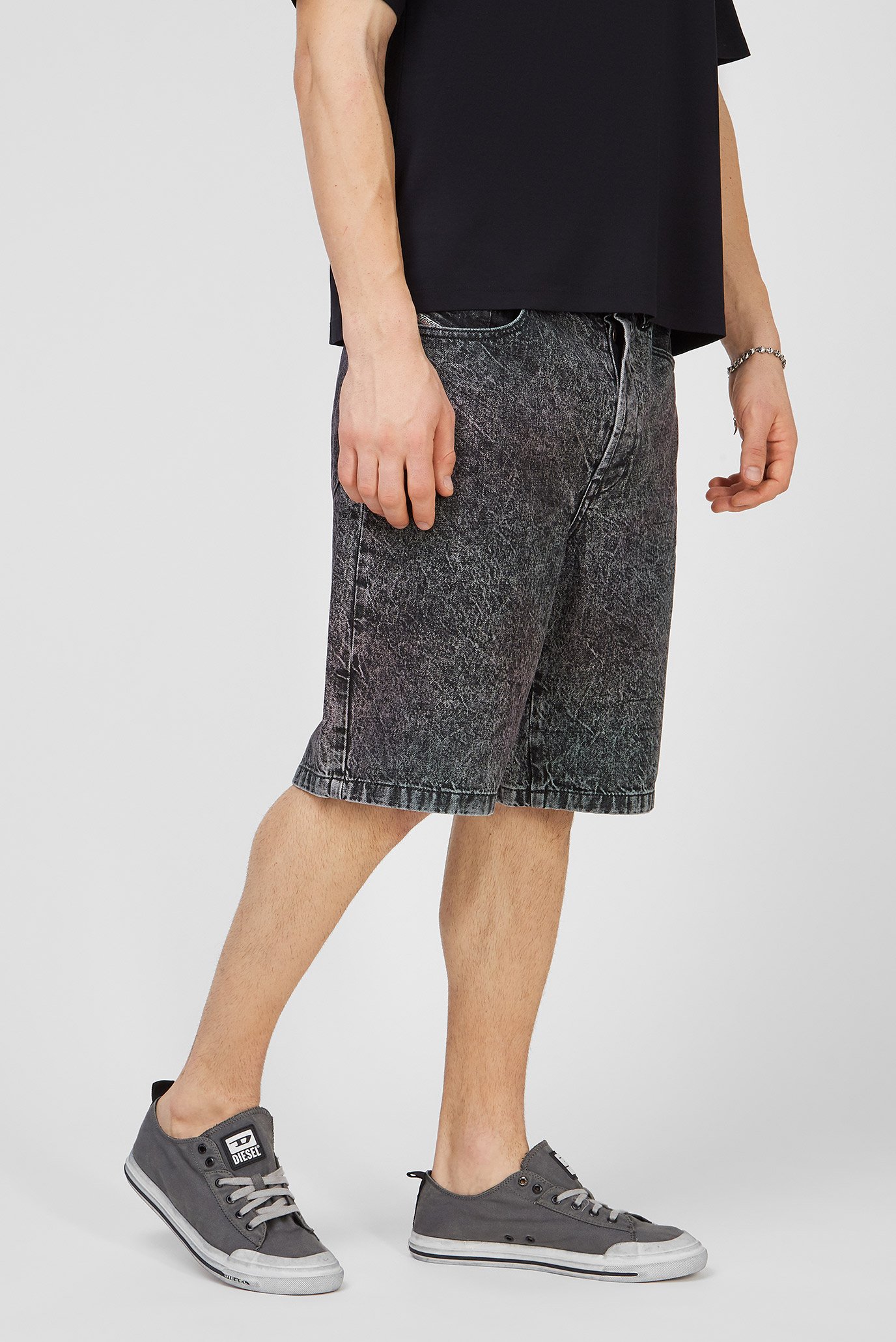 Мужские темно-серые джинсовые шорты D-MAXS-SP 8