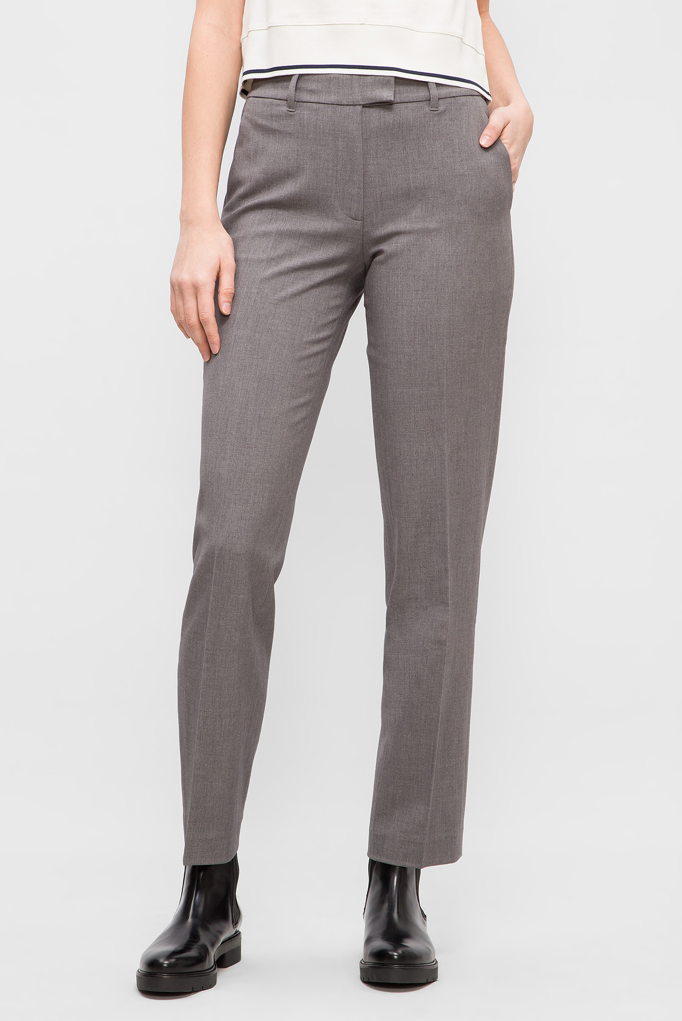 Женские серые чиносы LEONI STRAIGHT PANT 6