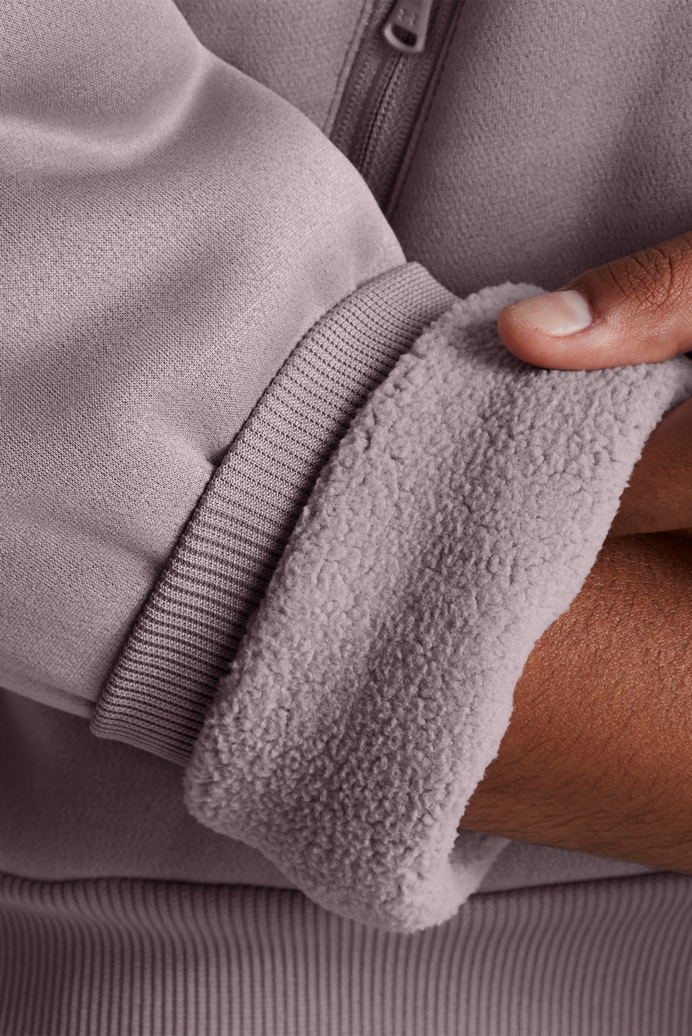 Женское пудровое худи UA Armour Flc Pro Hdy 3