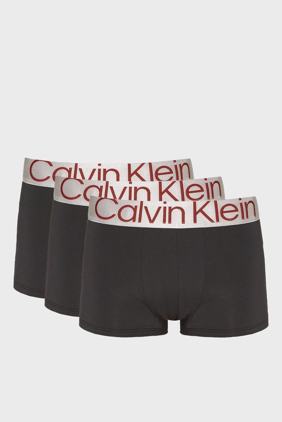 Мужские черные боксеры (3 шт) LOW RISE TRUNK Calvin Klein