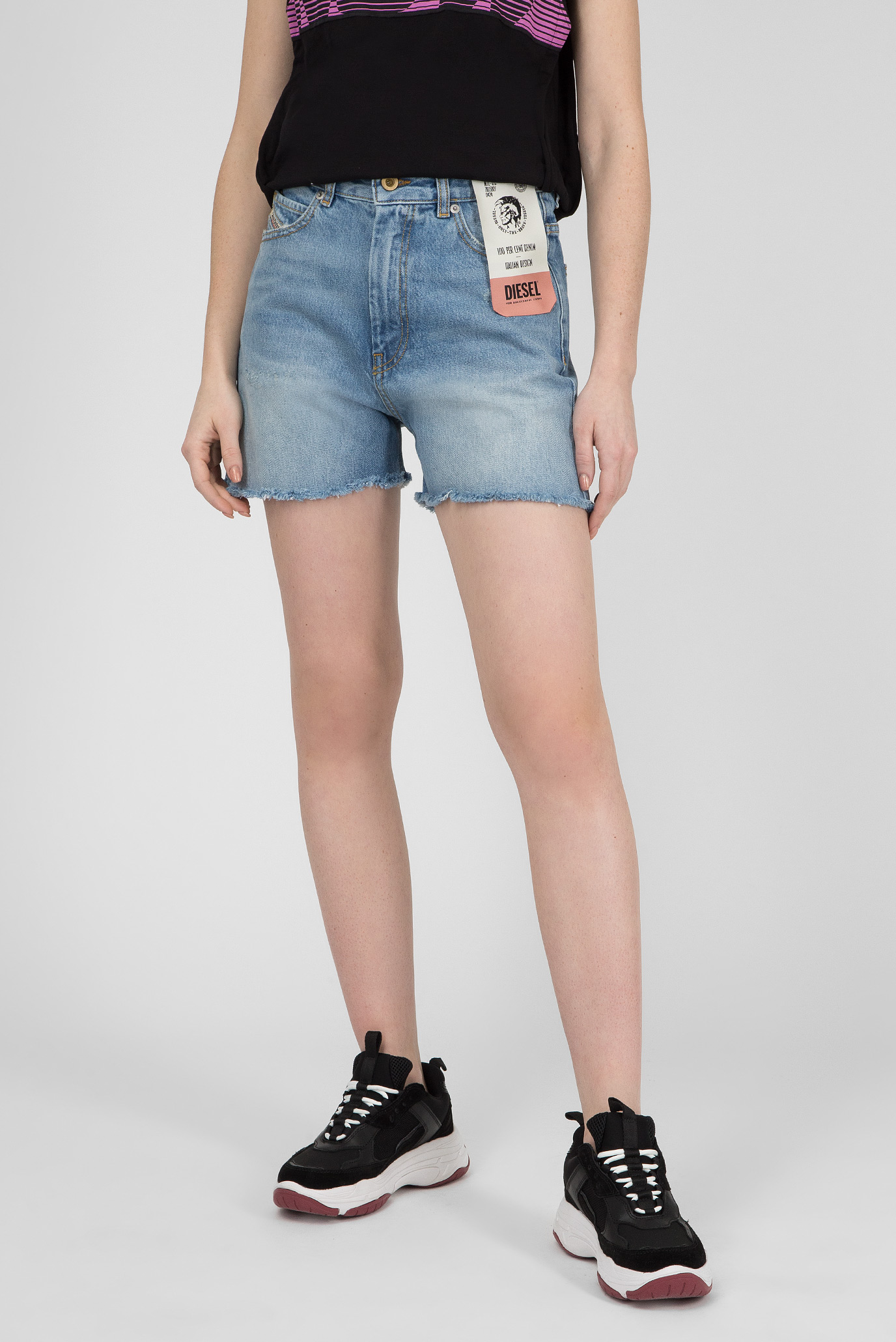 Женские голубые джинсовые шорты DE-EISELLE 6