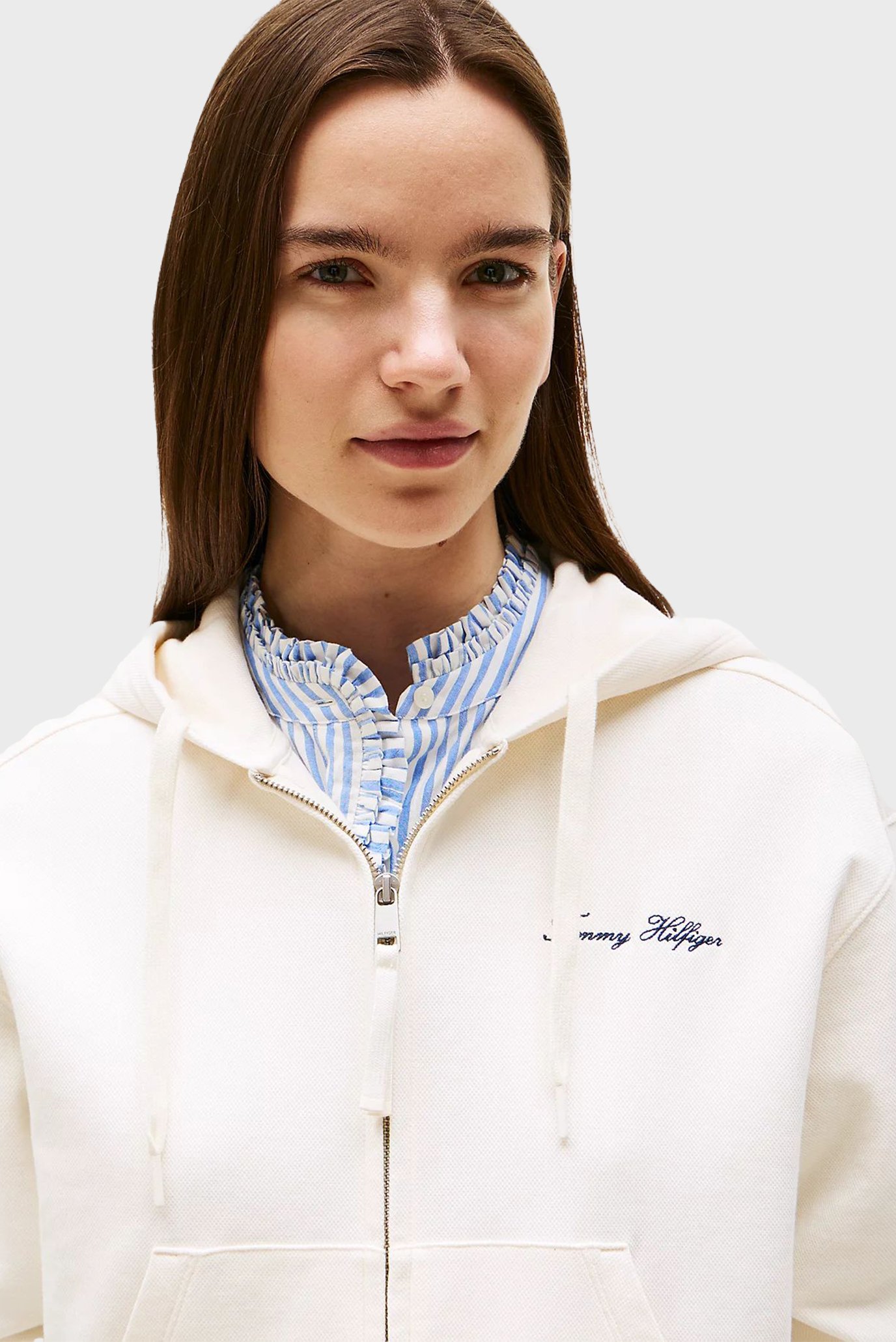 Реглан/SCRIPT REG PIQUE ZIP-UP HOODIE 4