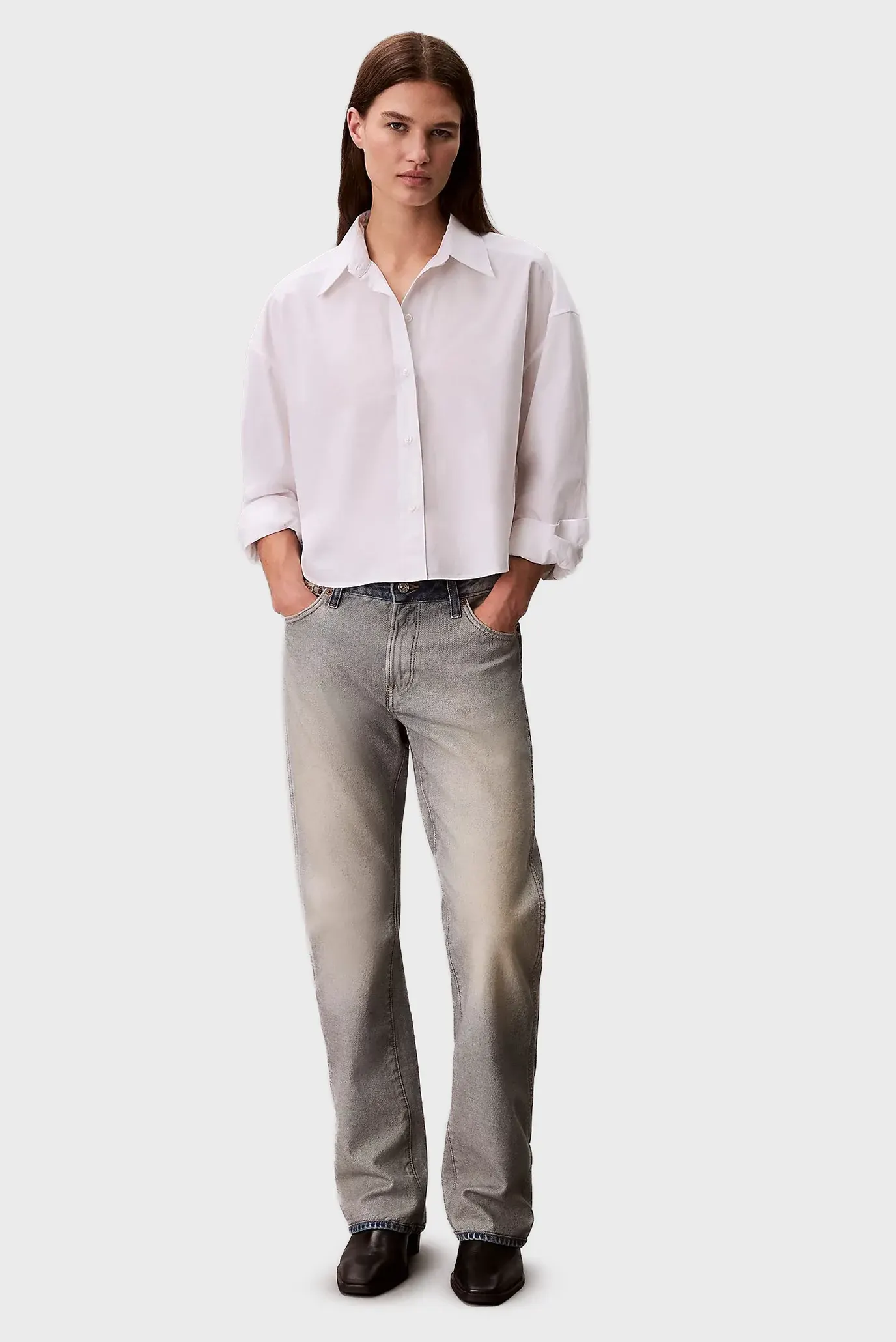 Рубашка Crisp Poplin Oversized Cropped S 2