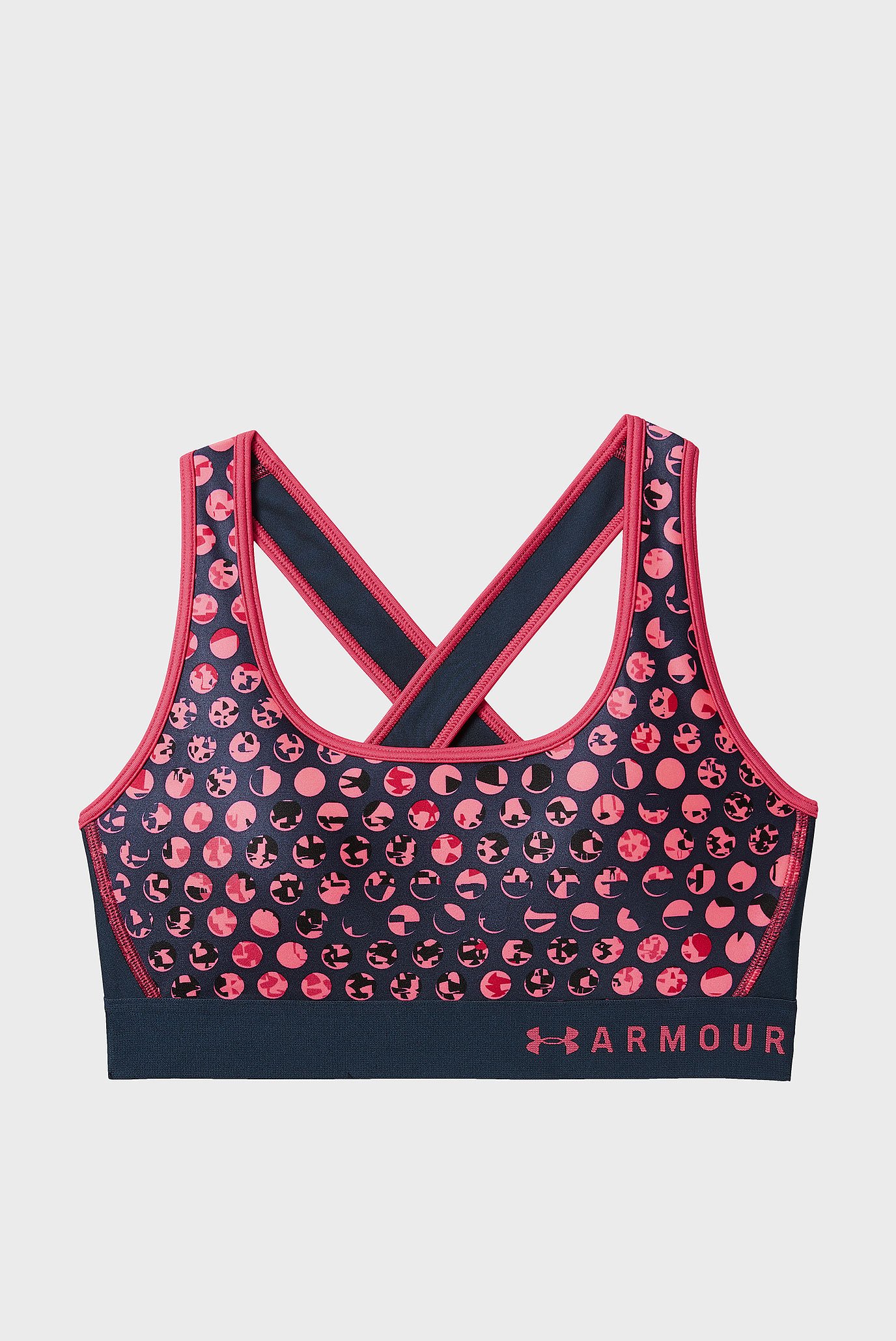 Женское черное спортивное бра Armour Mid Crossback 3