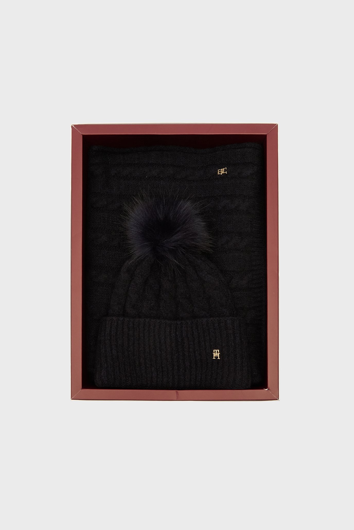 Женский набор аксессуаров (шапка, шарф) TH TIMELESS BEANIE POM&SCARF GP 5