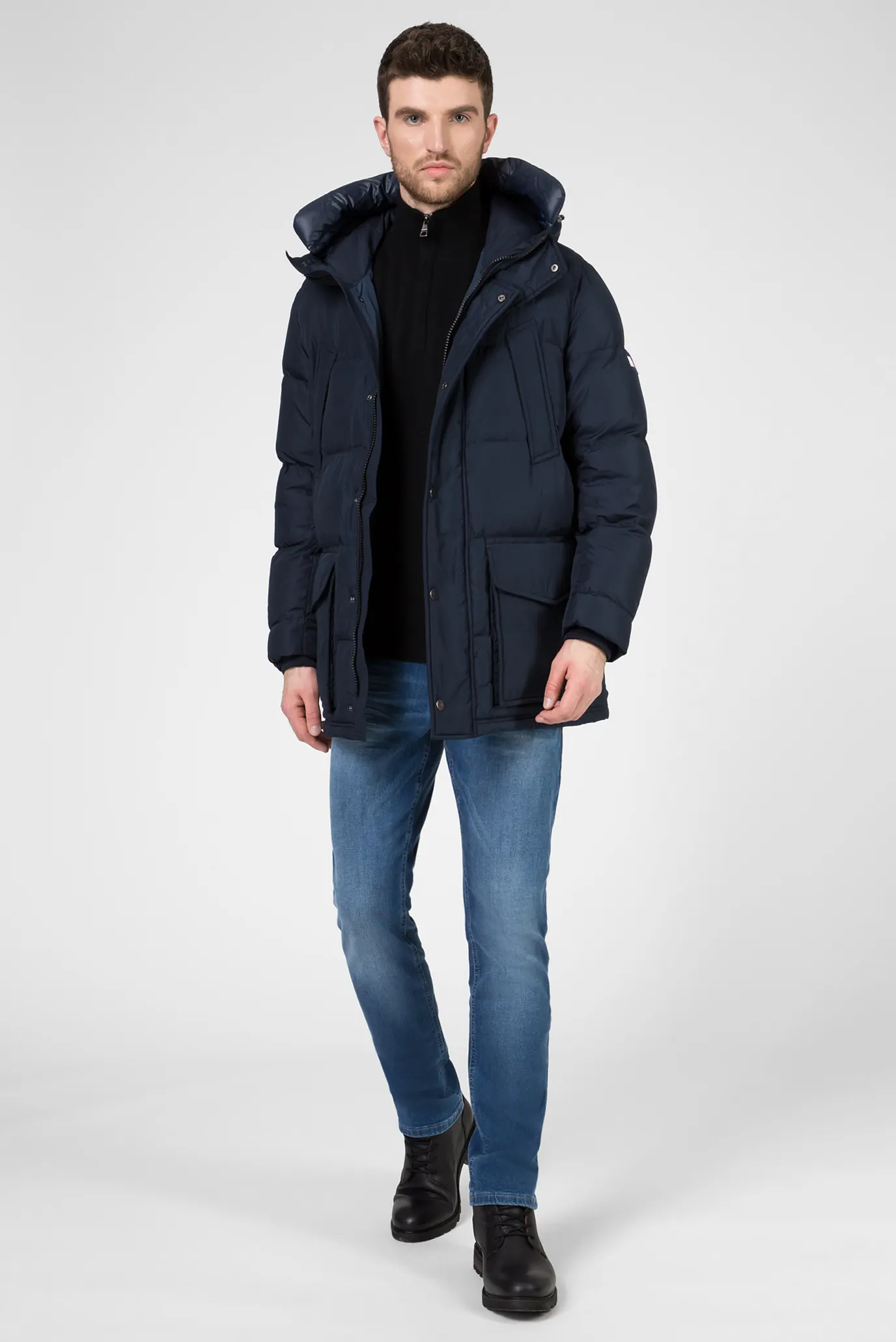 Мужская темно-синяя пуховая парка TOMMY HOODED PARKA 10
