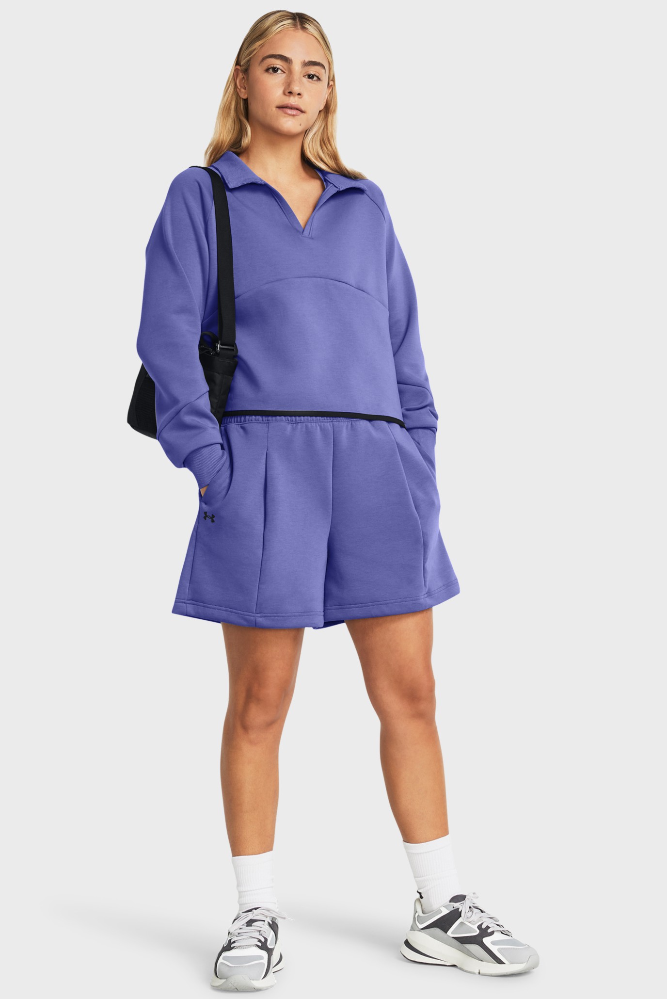 Женская фиолетовая спортивная кофта Unstoppable Flc Rugby Crop 2