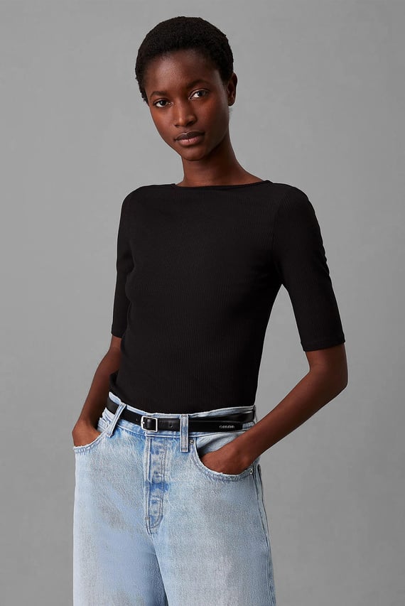 Лонгслив MODAL RIB SCOOP BACK TOP Calvin Klein