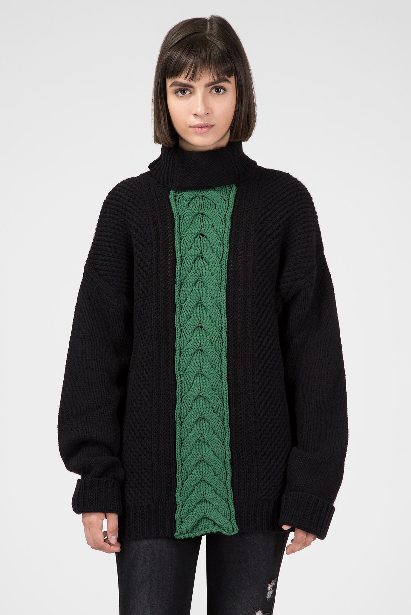 Женский черный свитер 6