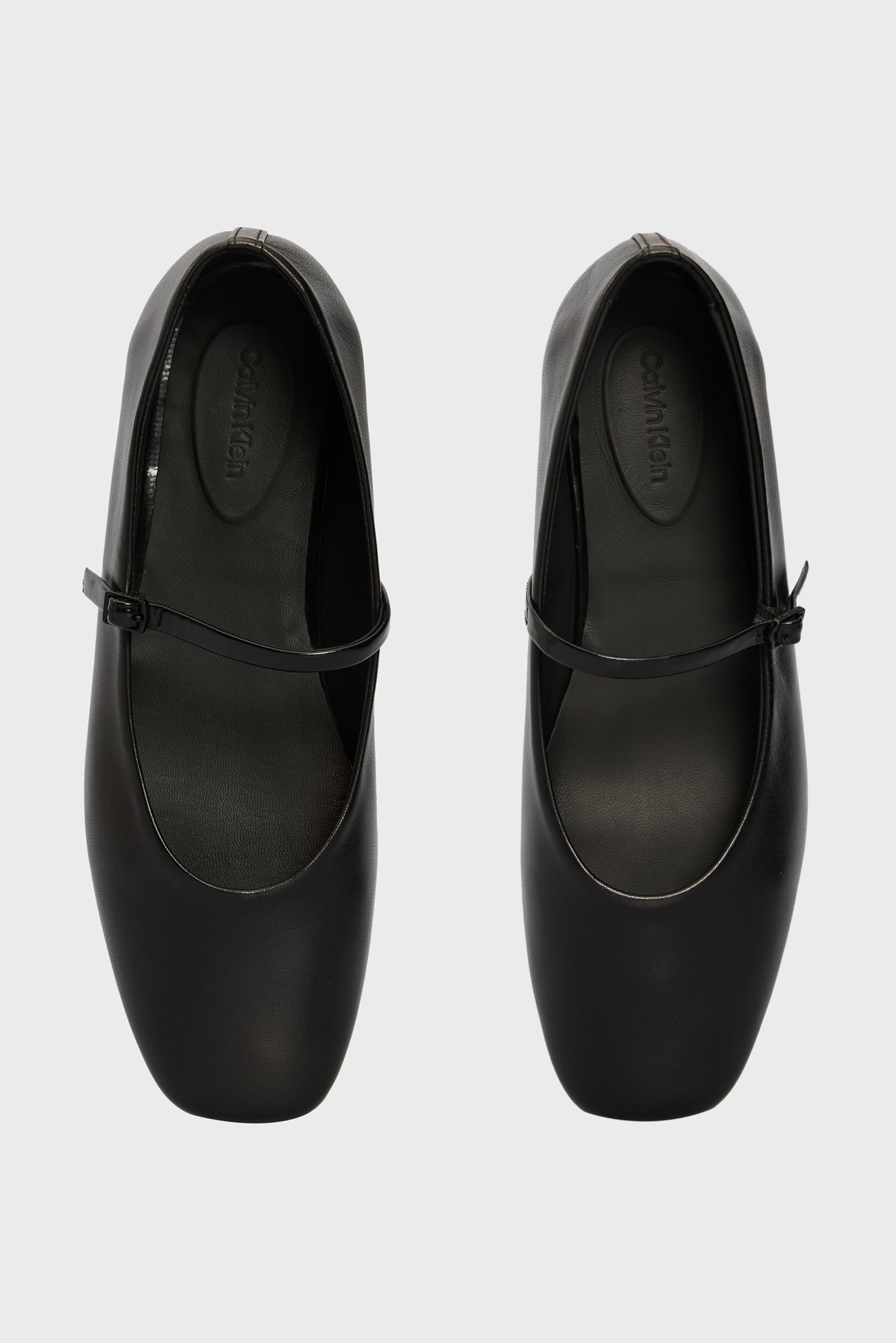 Женские черные кожаные балетки MARY JANE BALLERINA - LTH 4