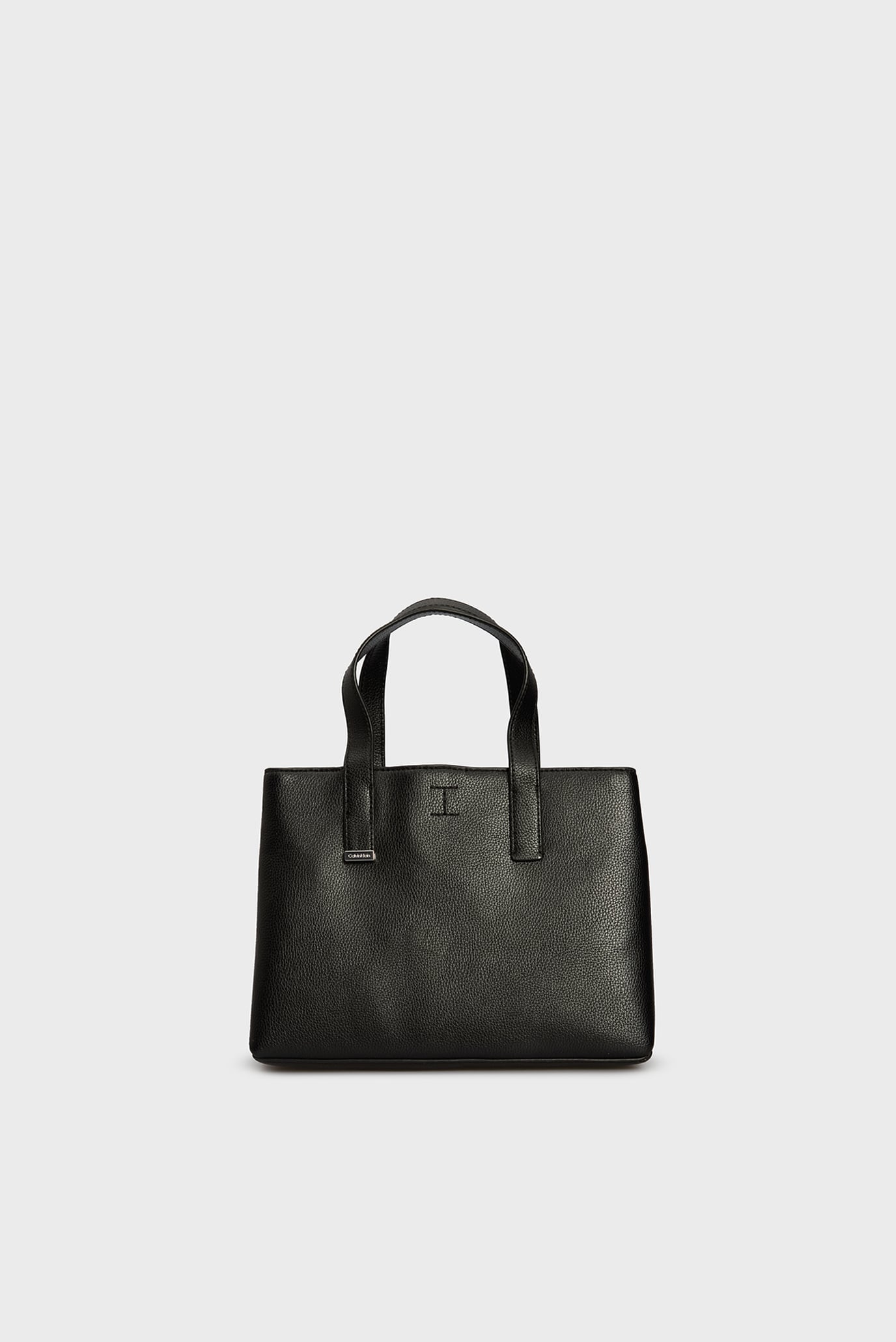 Женская черная сумка CK PLAQUE SMALL TOTE 4