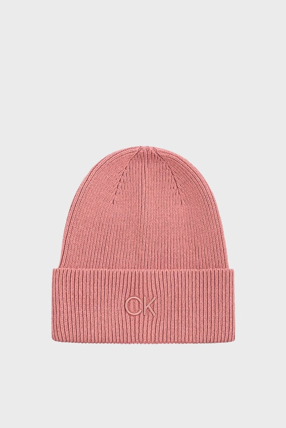 Шапка CK EMBROIDERY FINE RIB BEANIE