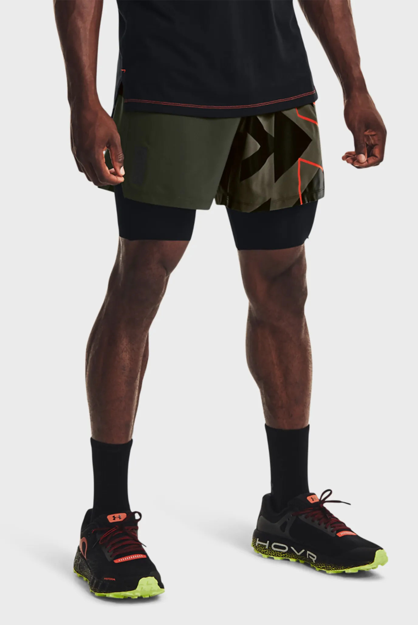 Мужские зеленые шорты UA Run Anywhere Short 7