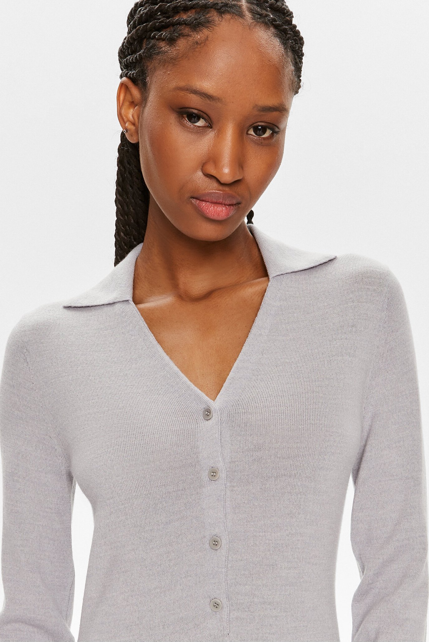 Платье MERINO WOOL BUTTON SHIRT DRESS 4