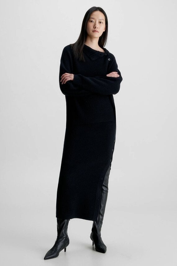 Юбка RECYCLED WOOL MAXI SKIRT