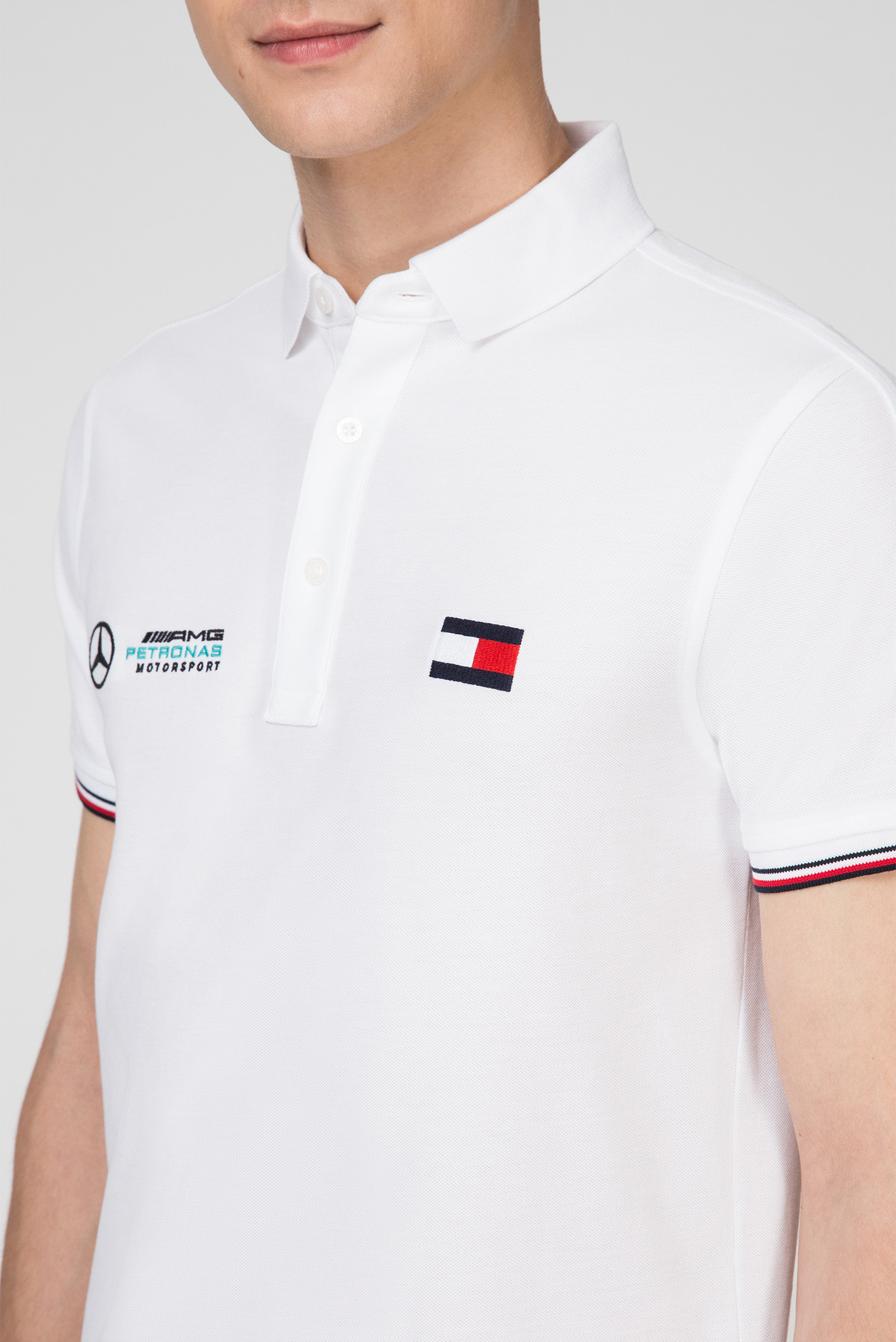 Мужское белое поло 1 MB LOGO 4