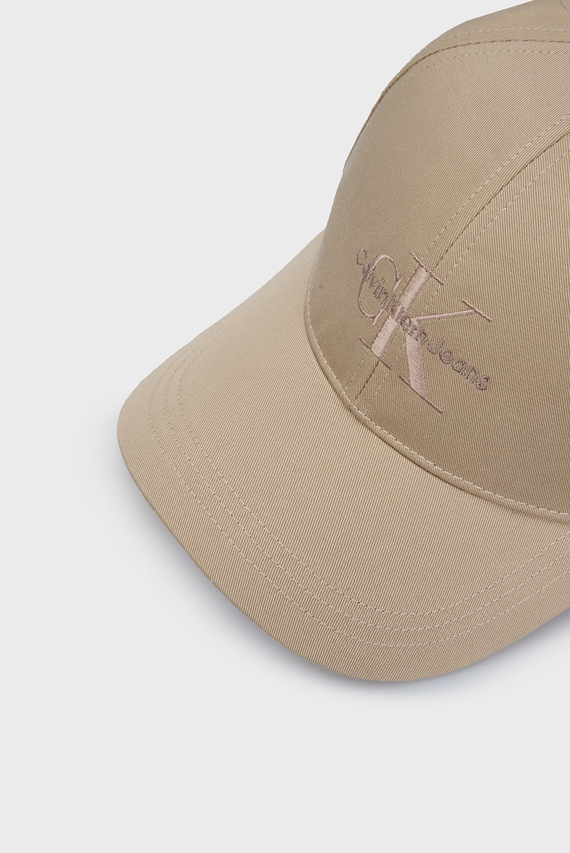 Женская бежевая кепка MONO LOGO EMBRO CAP