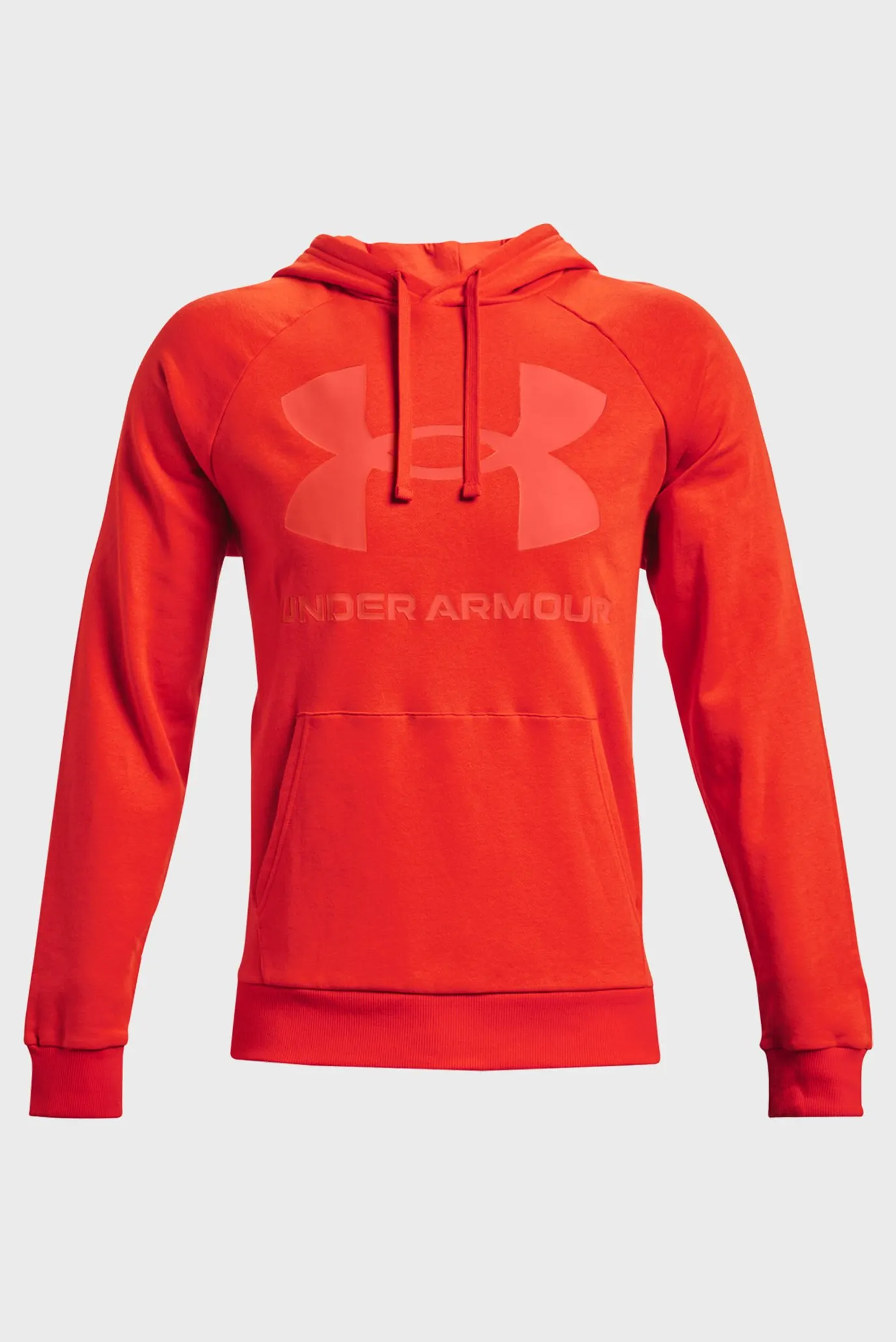 Мужское оранжевое худи UA Rival Fleece Big Logo HD 5