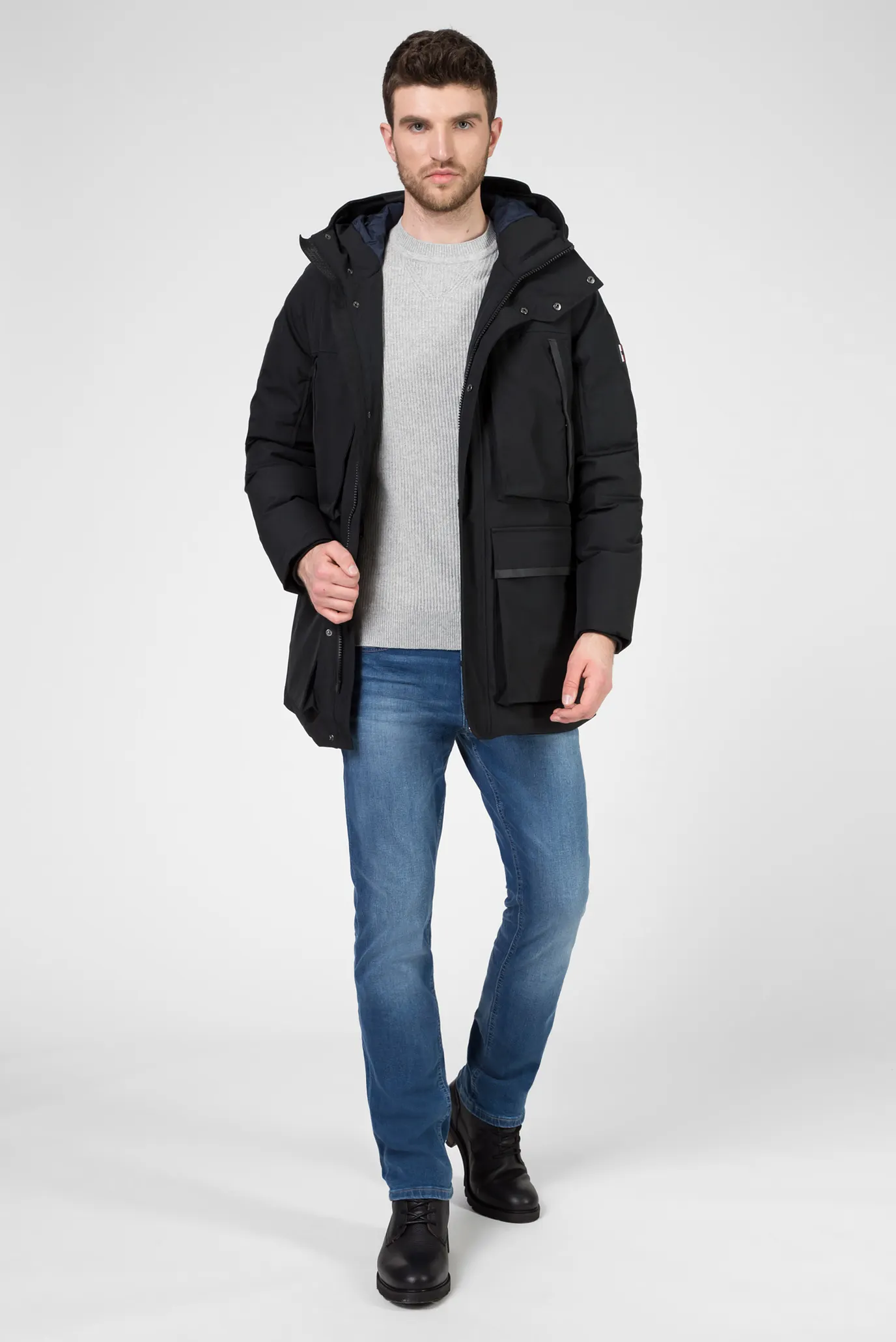 Мужская черная парка HEAVY CANVAS 10