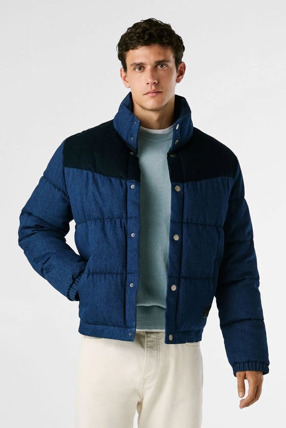 Куртка зимняя QUILTED DENIM PUFFER JACKET RINSE Pepe Jeans