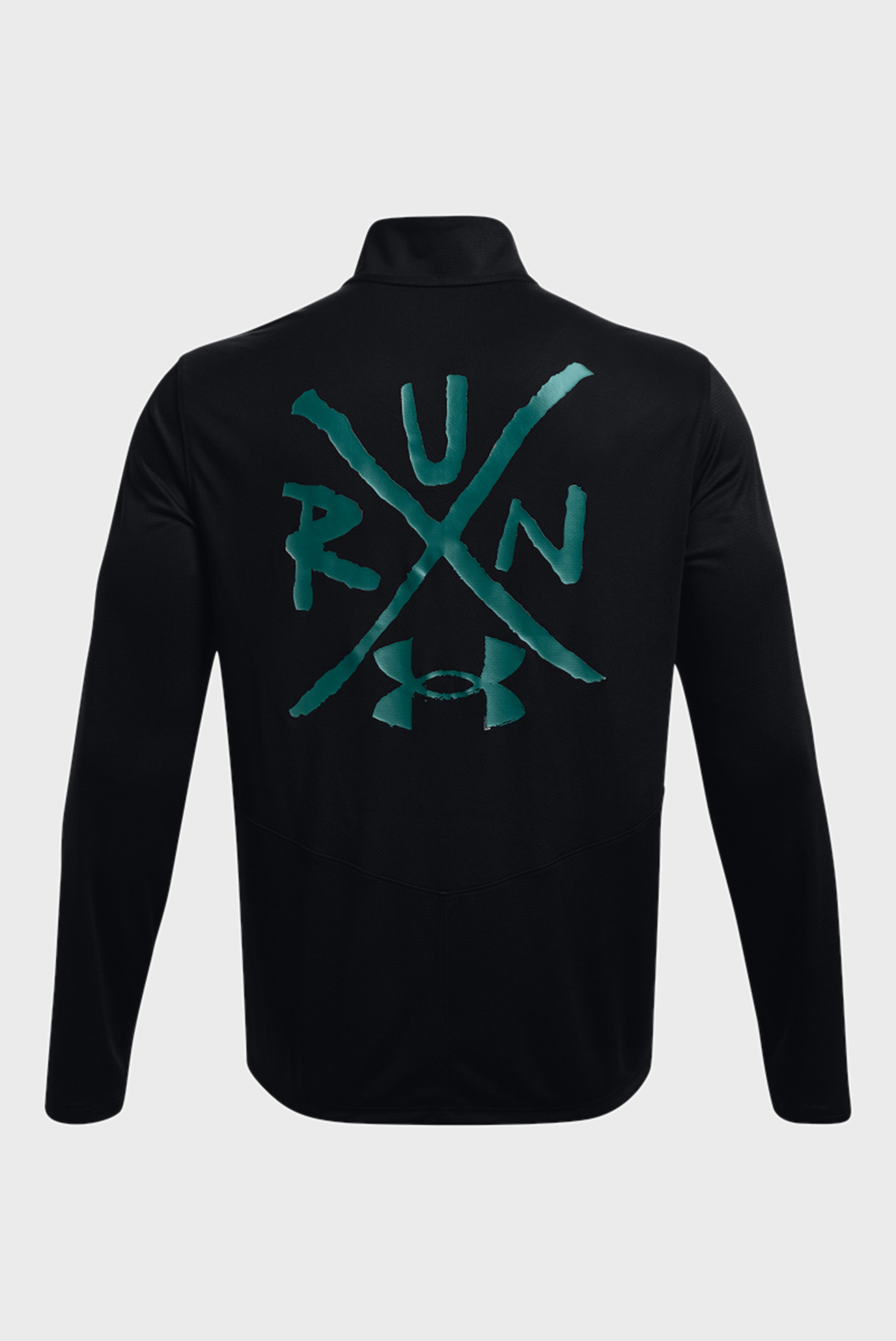 Мужская черная спортивная кофта UA Destroy All Miles 1 2 Zip Under Armour Мужская черная спортивная кофта UA Destroy All Miles 1 2 Zip 12