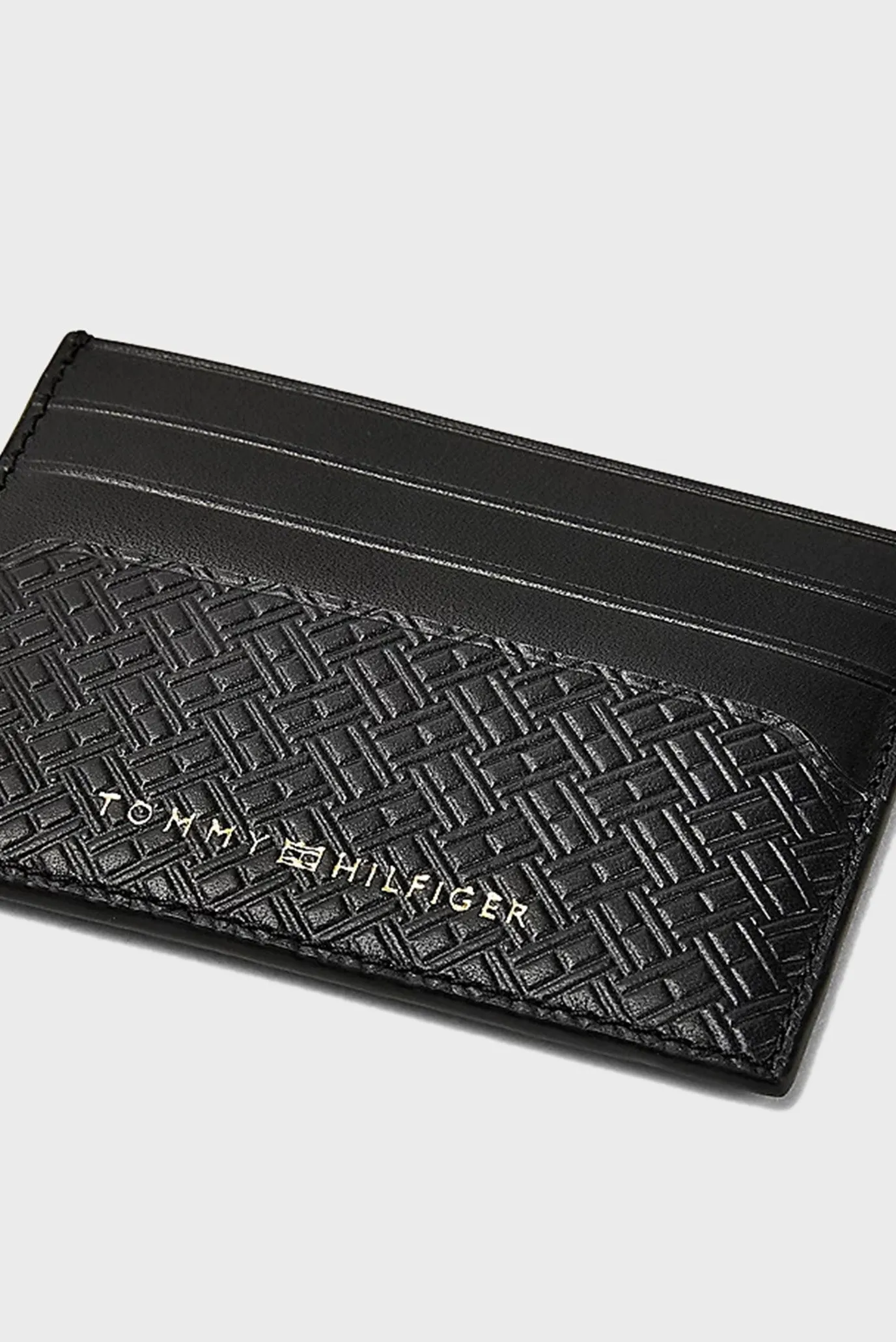 Мужской черный кожаный кардхолдер PREMIUM LEATHER MONO CC 2