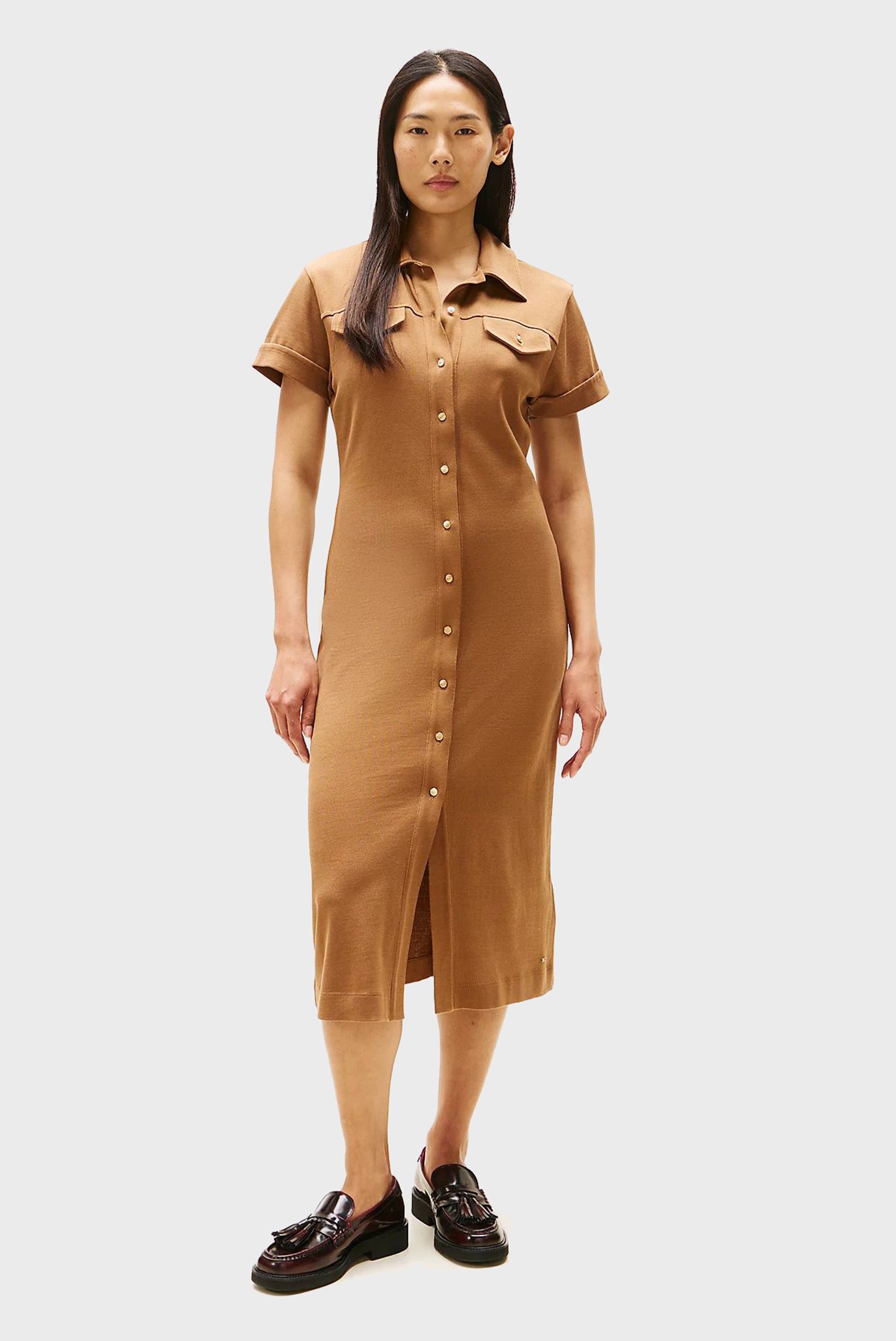 Платье/GOLD BUTTON MIDI SHIRT DRS 1