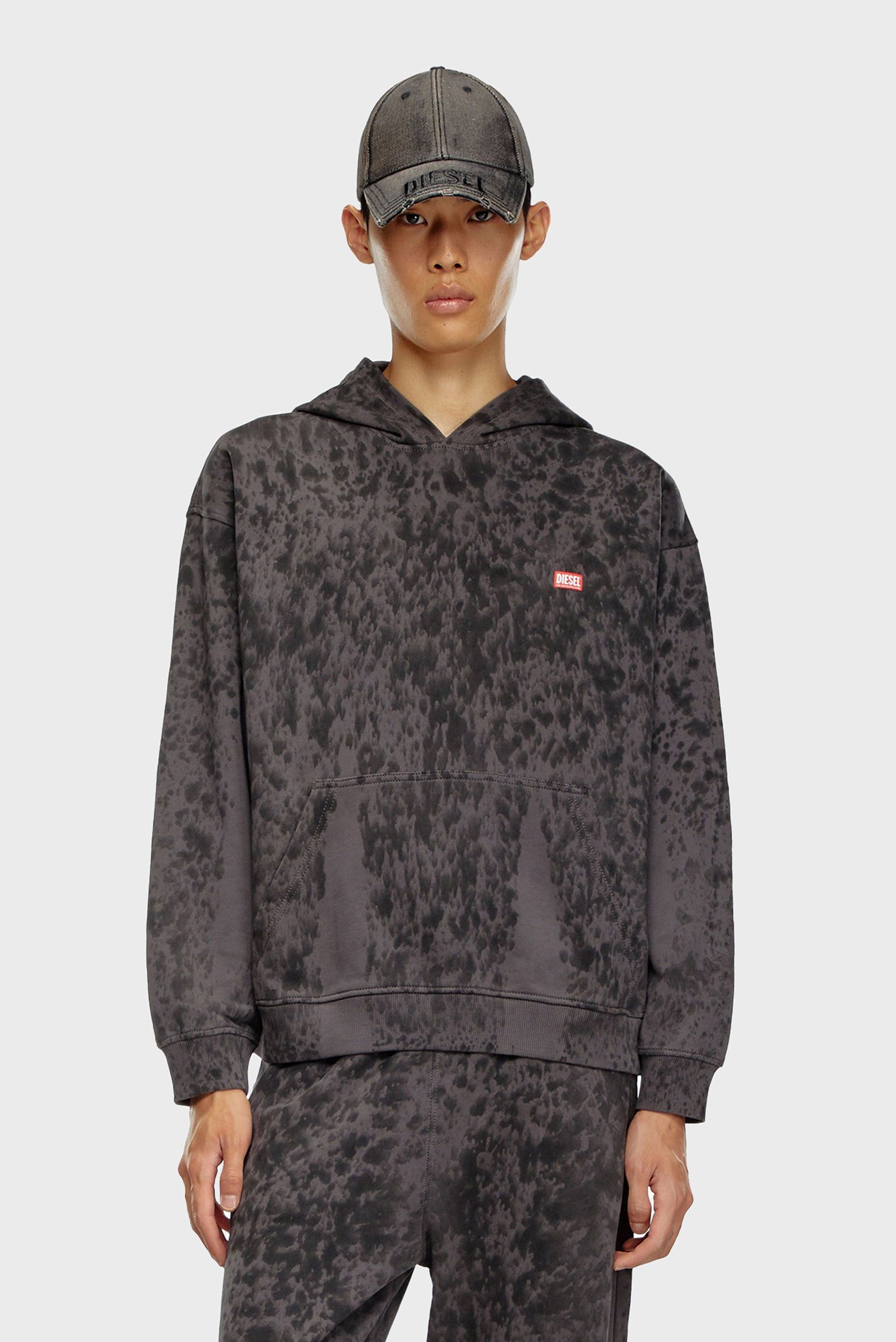 Мужское черное худи с узором S-BOXT-HOOD-K1 3