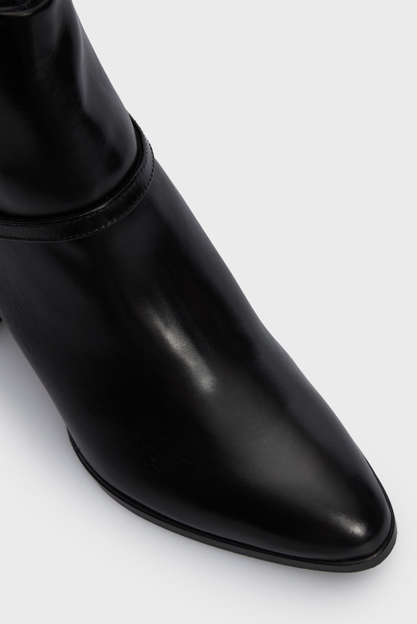 Женские черные кожаные ботильоны ANKLE BOOT 55 W HW LTH 4