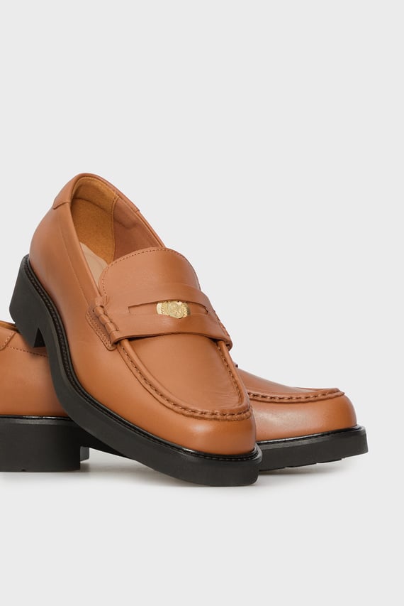 Лоферы/CREST SQUARISH TOE PENNY LOAFER