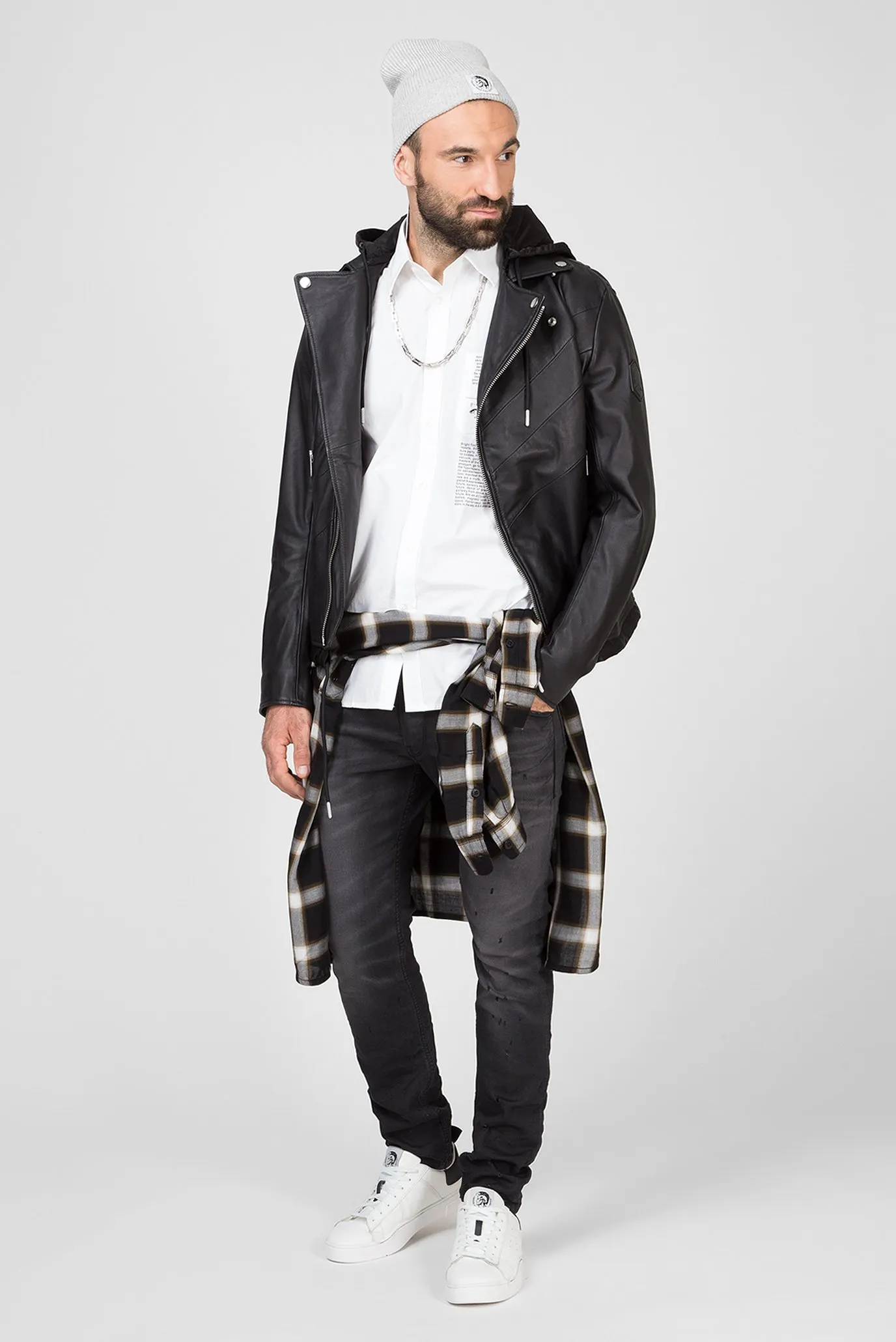 Куртка кожаная/L-SOLOVE GIACCA 5