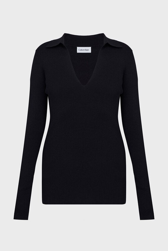 Свитер ICONIC RIB POLO NECK SWEATER