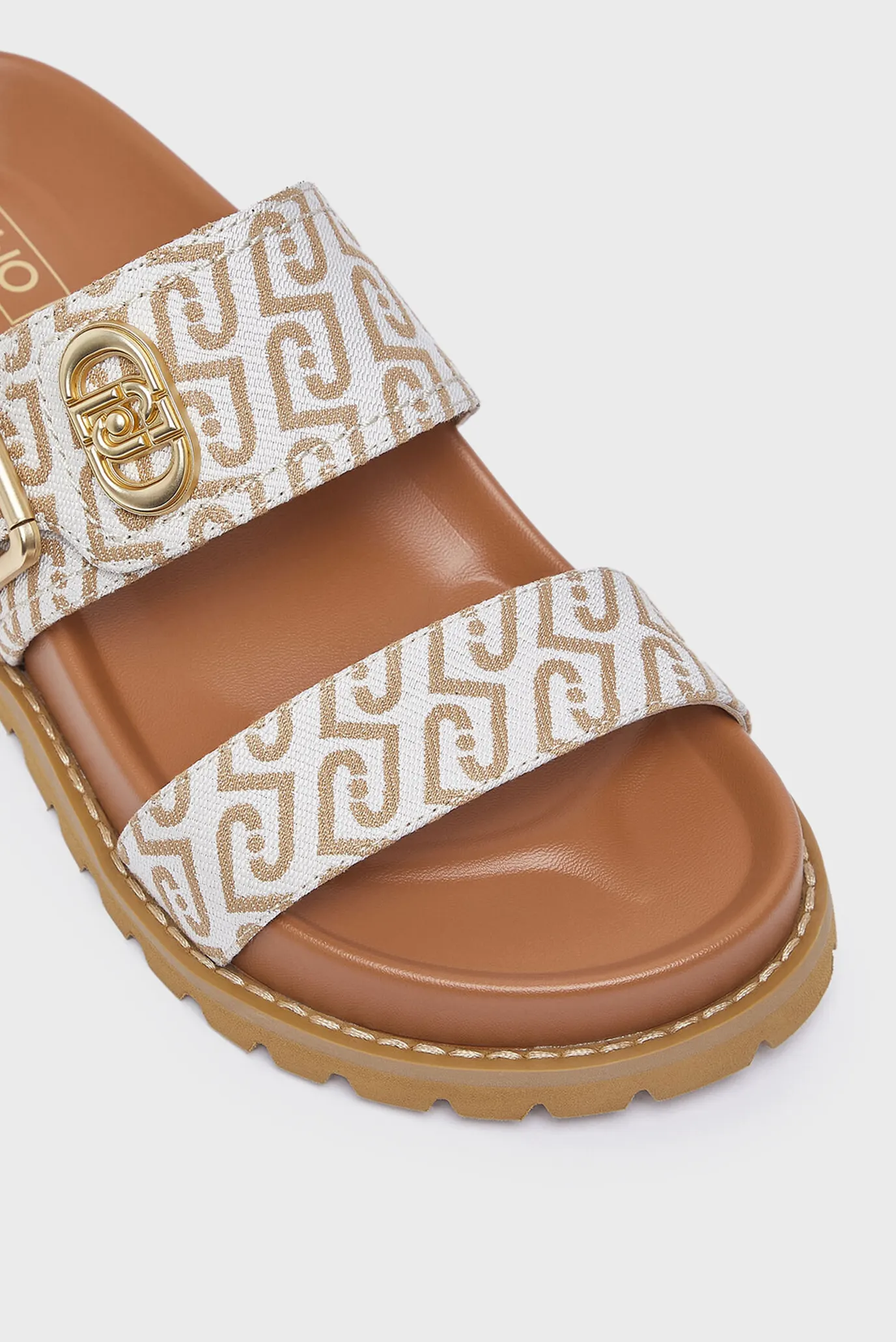 Сандалии LIVIA 02 - SANDAL MONOGRAM JACQUARD NATURAL SADDLE 2
