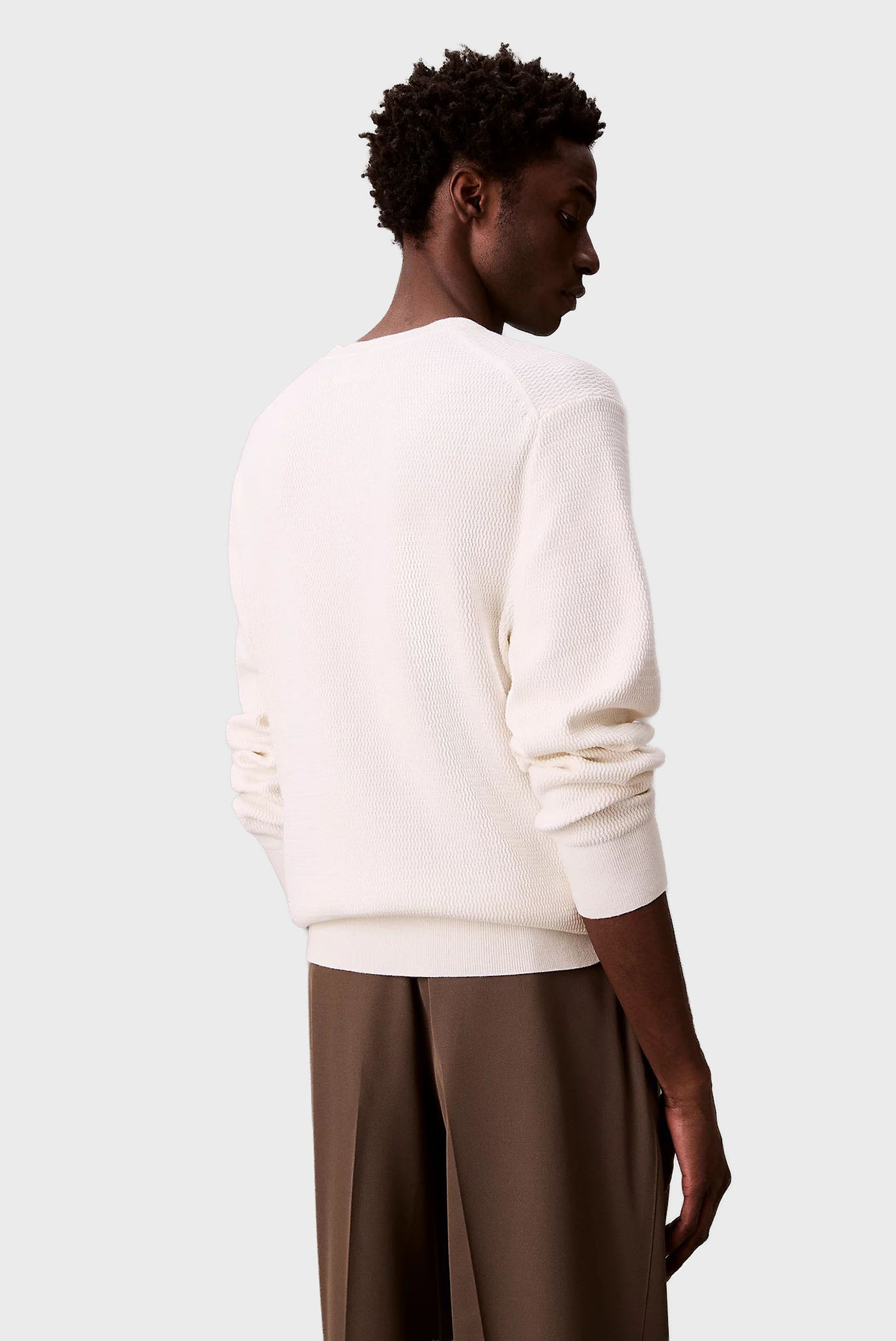 Свитер/LS TEXTURE CTTN CREWNK SWEATER 1 3