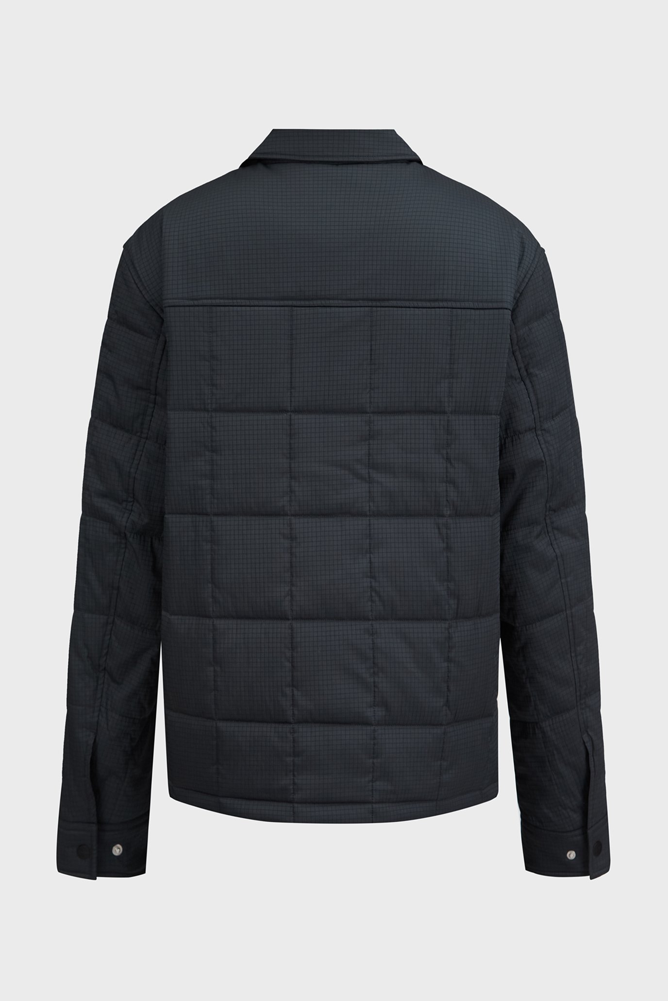Мужская темно-синяя рубашка-пальто в клетку RIPSTOP QUILTCalvin Klein Мужская темно-синяя рубашка-пальто в клетку RIPSTOP QUILT 2