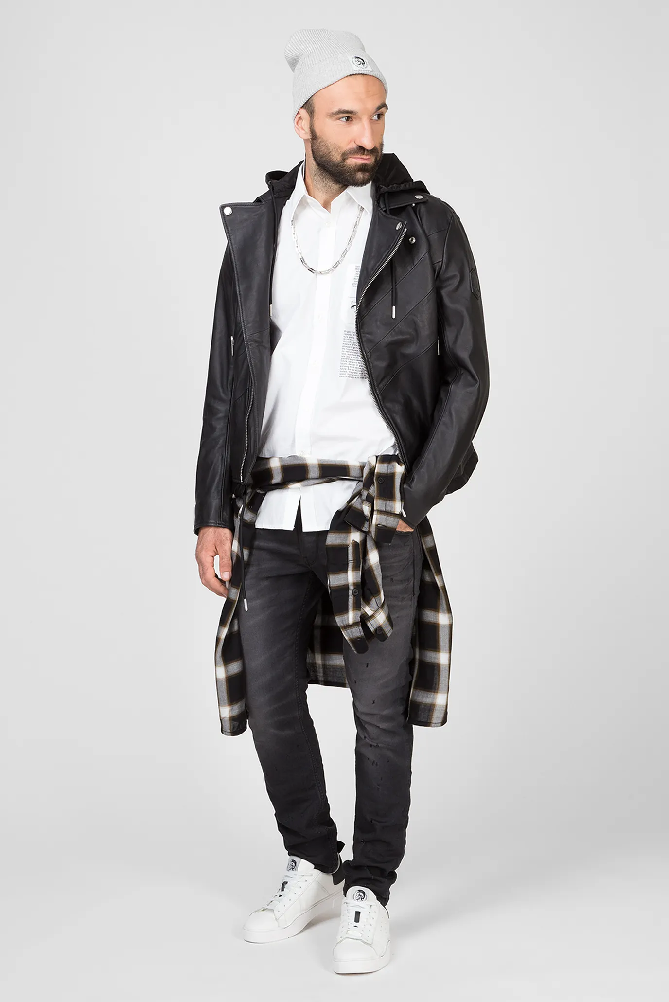 Куртка кожаная/L-SOLOVE GIACCA 10