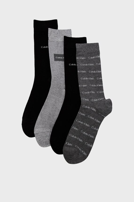 Набор носков CK MEN SOCK 4P ALL OVER LOGO GIFTBOX