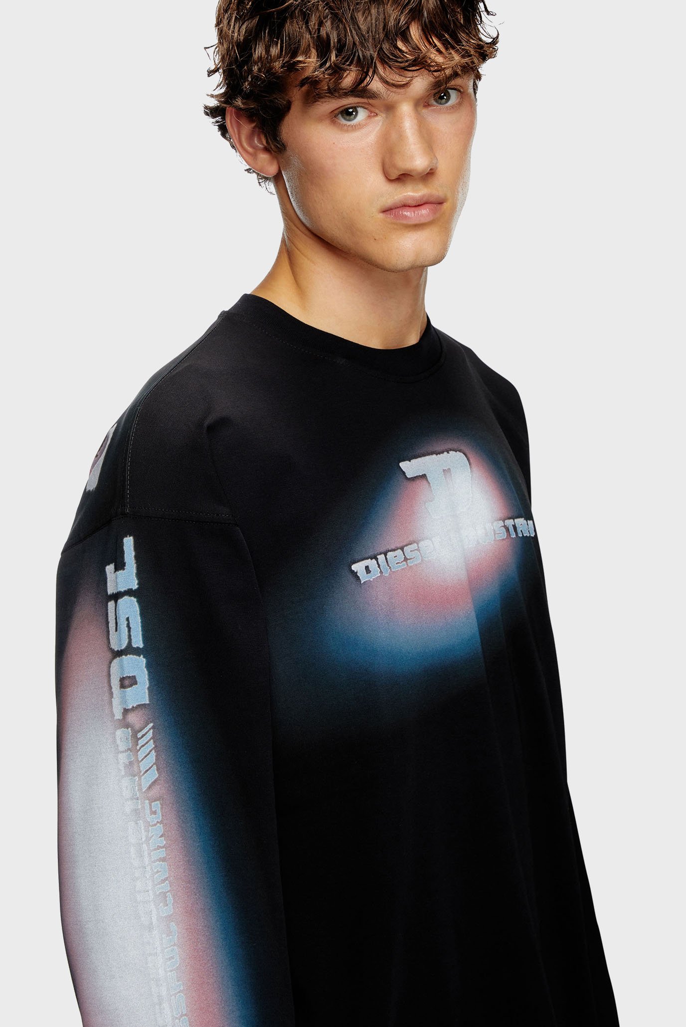 Мужской черный лонгслив T-ARCHIE-LS 4