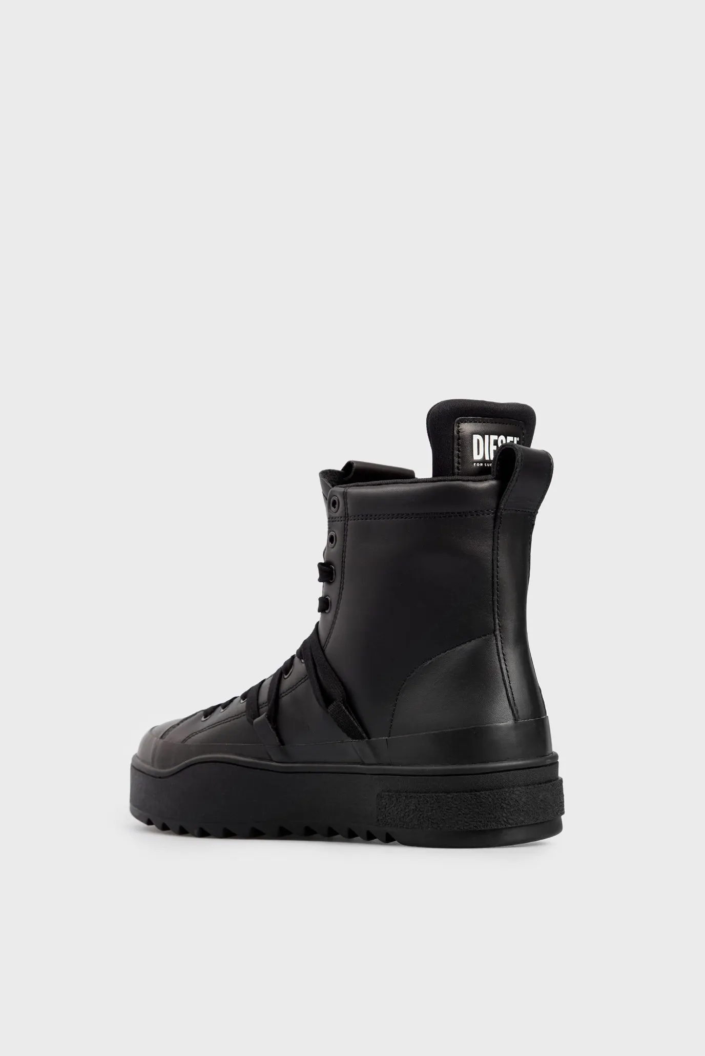 Мужские черные кожаные хайтопы 8