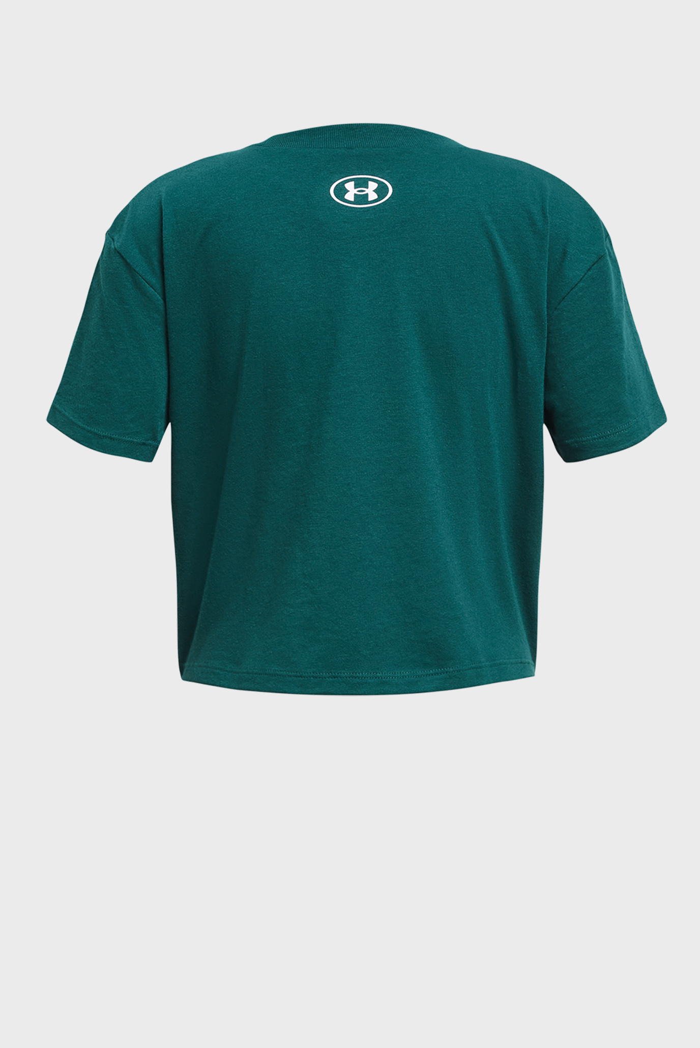 Детская бирюзовая футболка UA CROP SPORTSTYLE LOGO SS 2