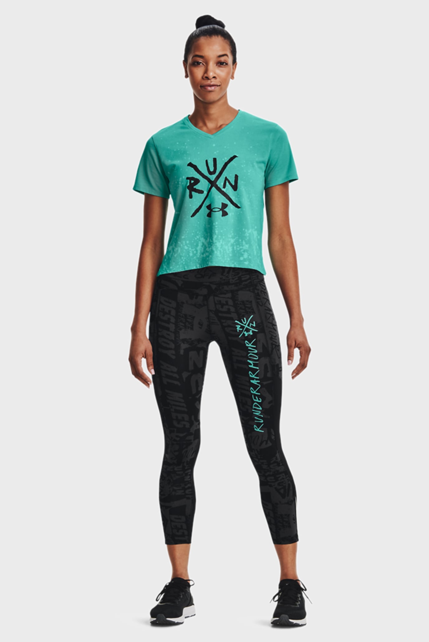 Женская бирюзовая футболка UA Destroy All Miles SS 2