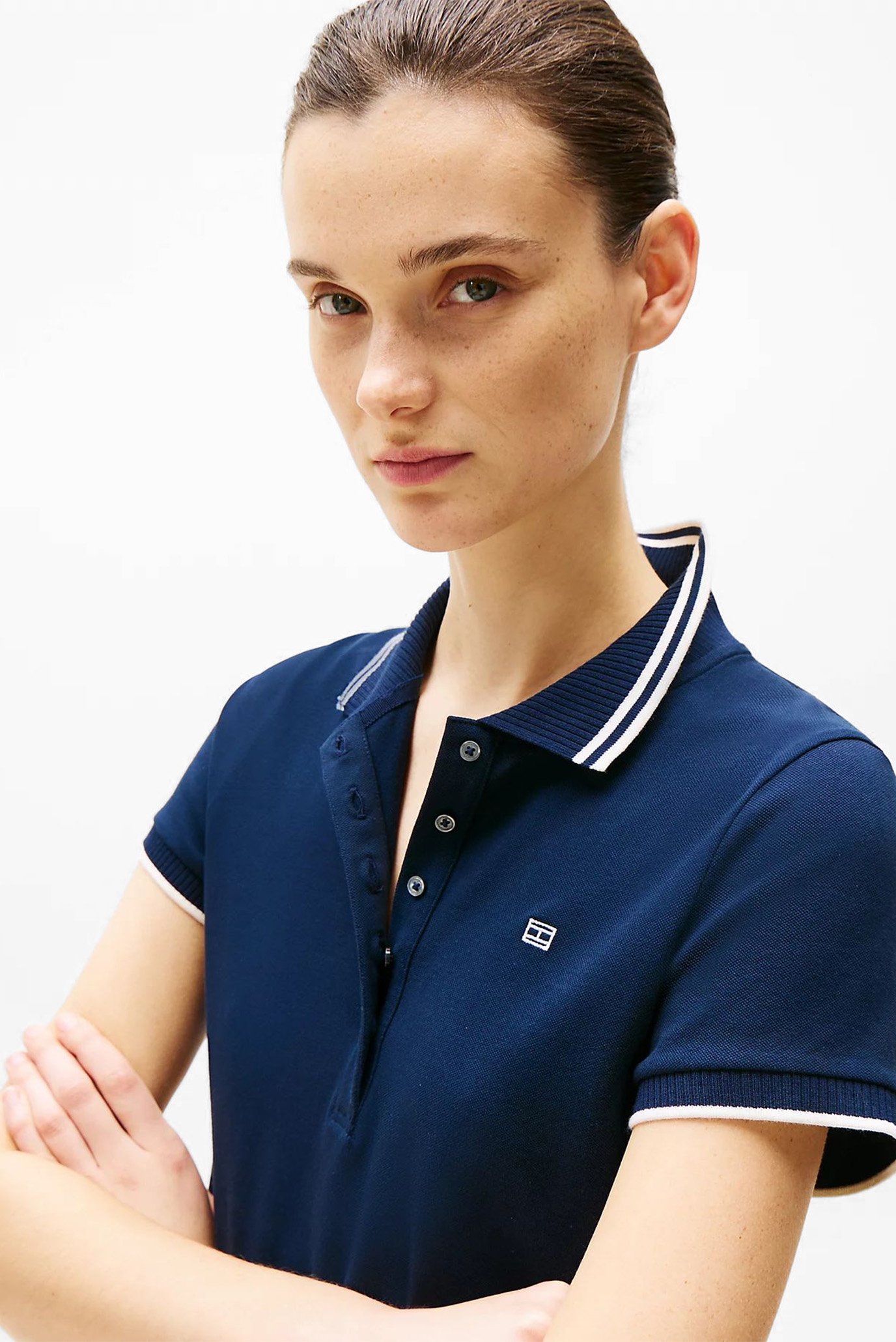 Поло FEMININE SPORTY SLIM POLO SSTommy Hilfiger Поло FEMININE SPORTY SLIM POLO SS 4